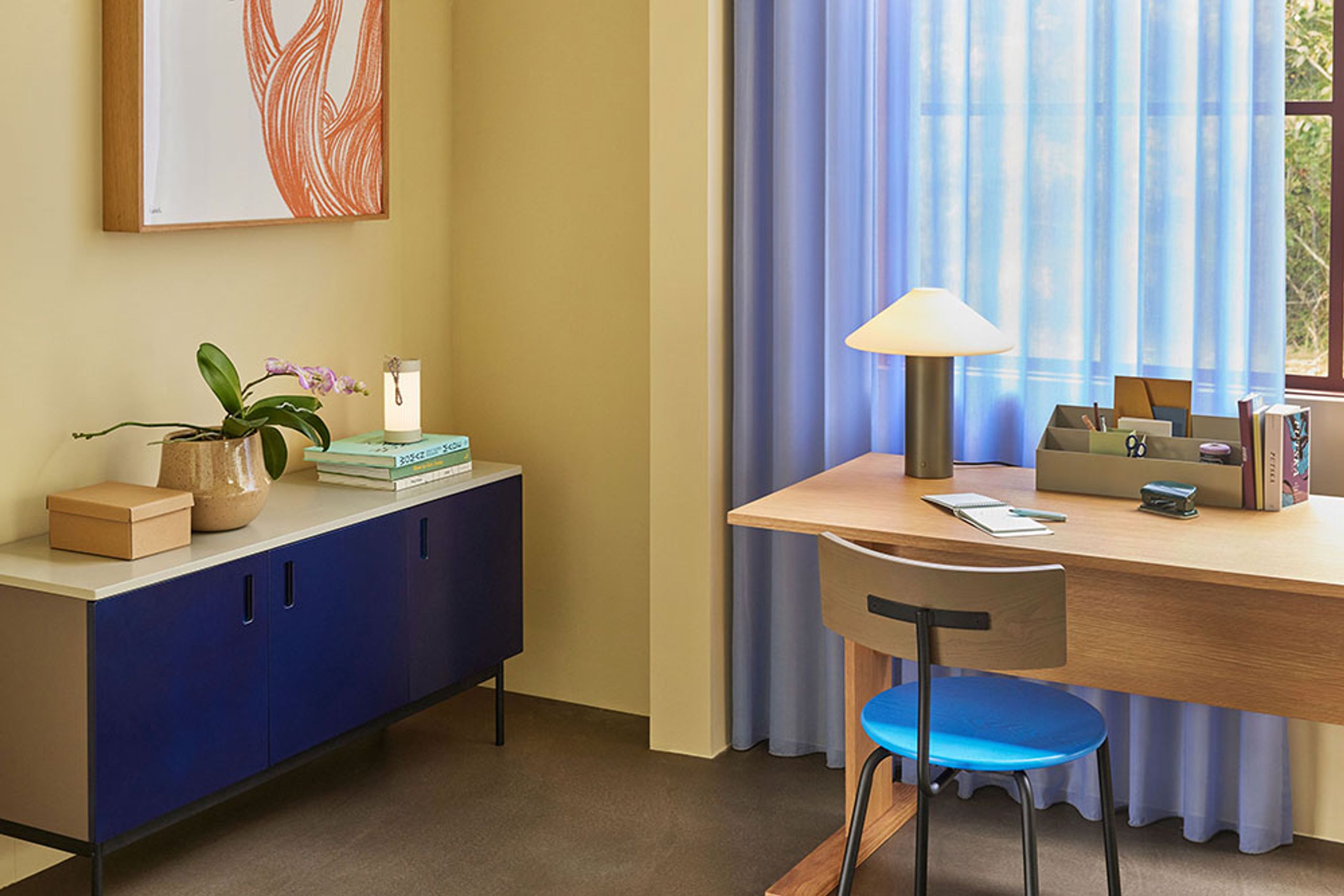 Hübsch - Opbevaringsbokse - Pod Skrivebordsordner - Sand