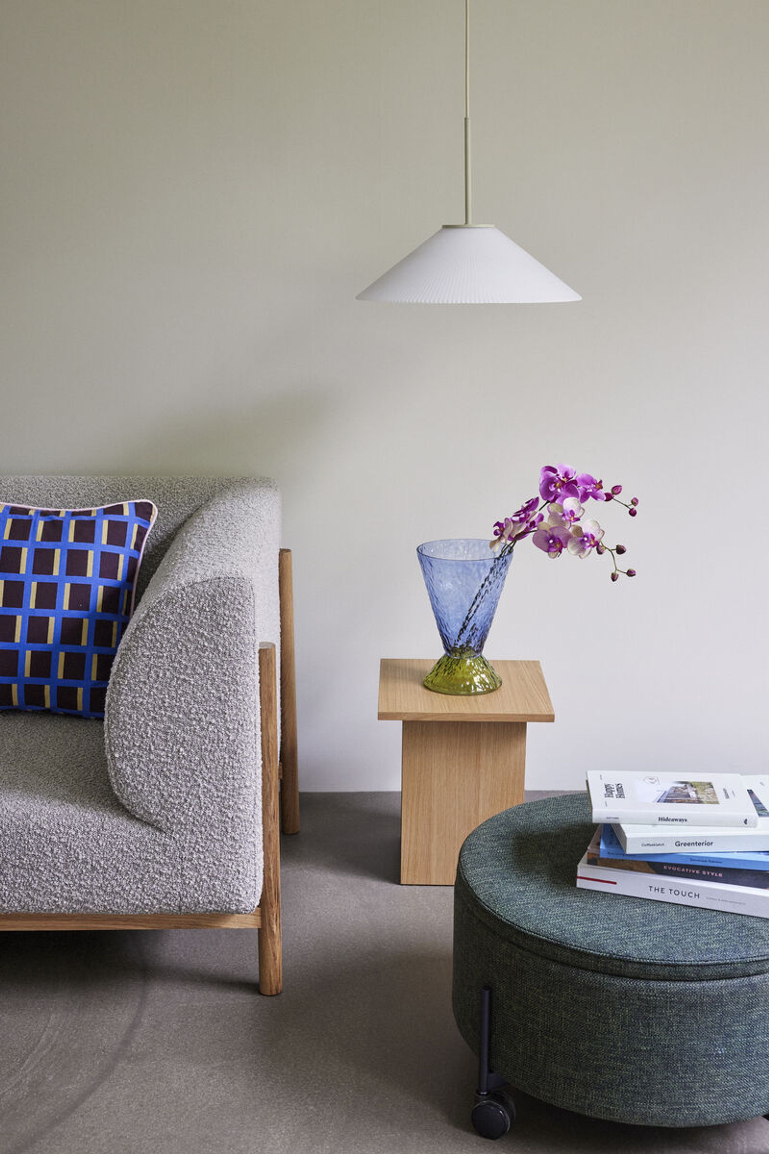 Hübsch - Pendule - Solid Pendant - Sand/White