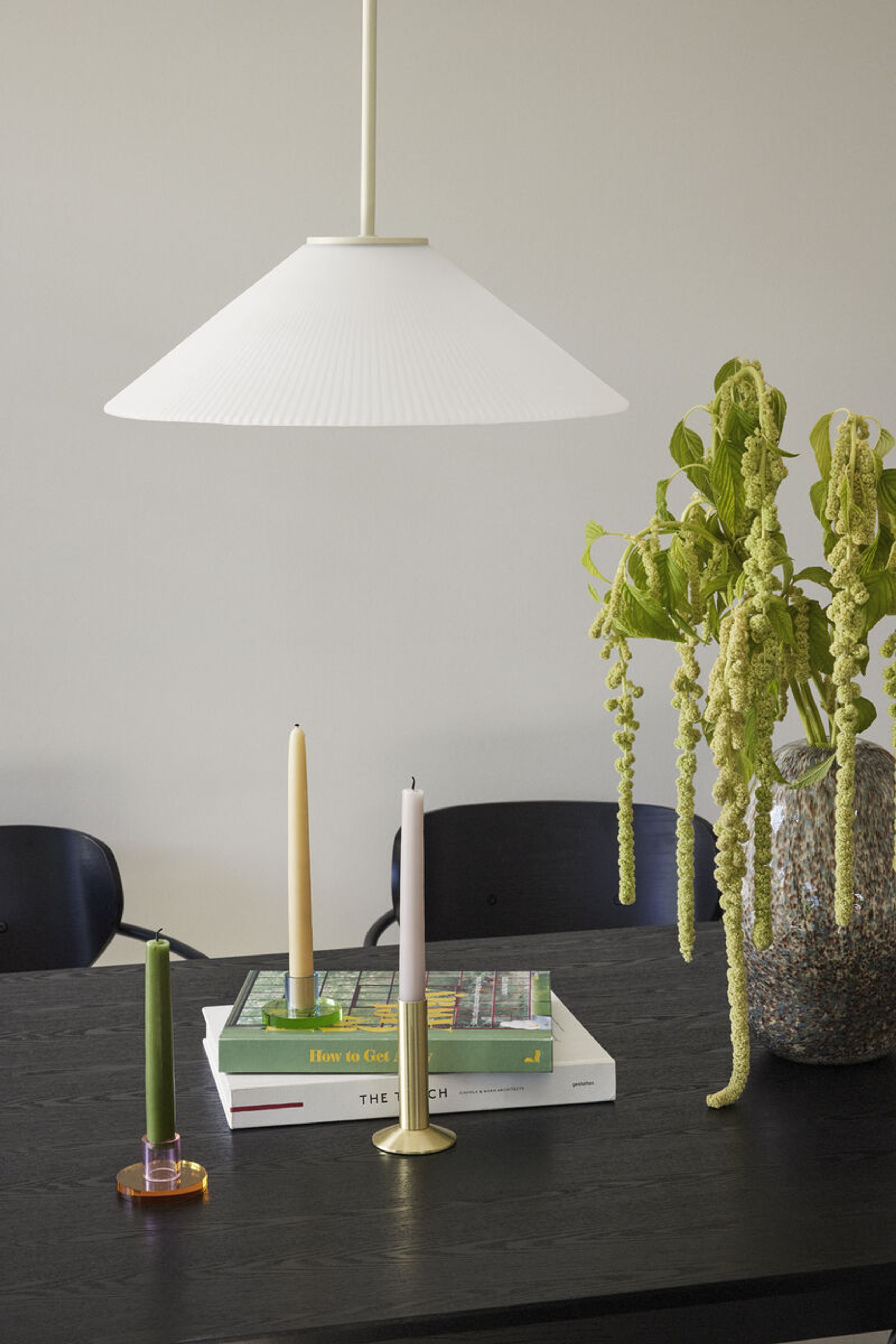 Hübsch - Pendule - Solid Pendant - Sand/White