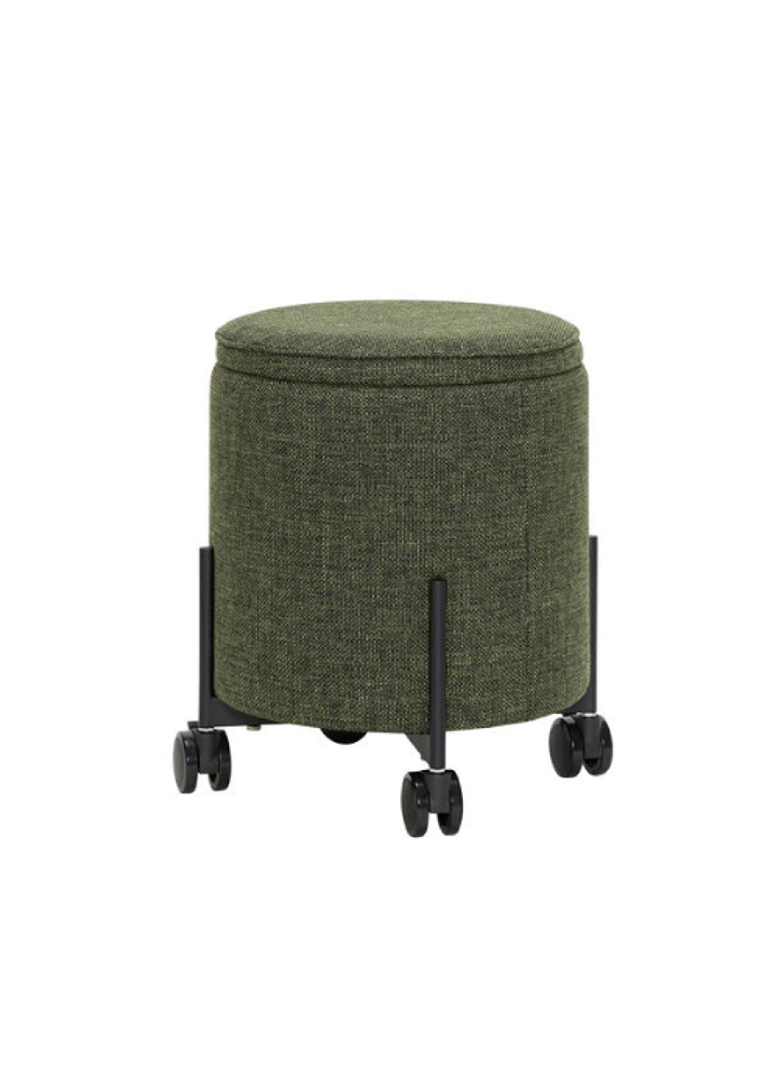 Hübsch - Pouf - Contain Puf - Green - Small