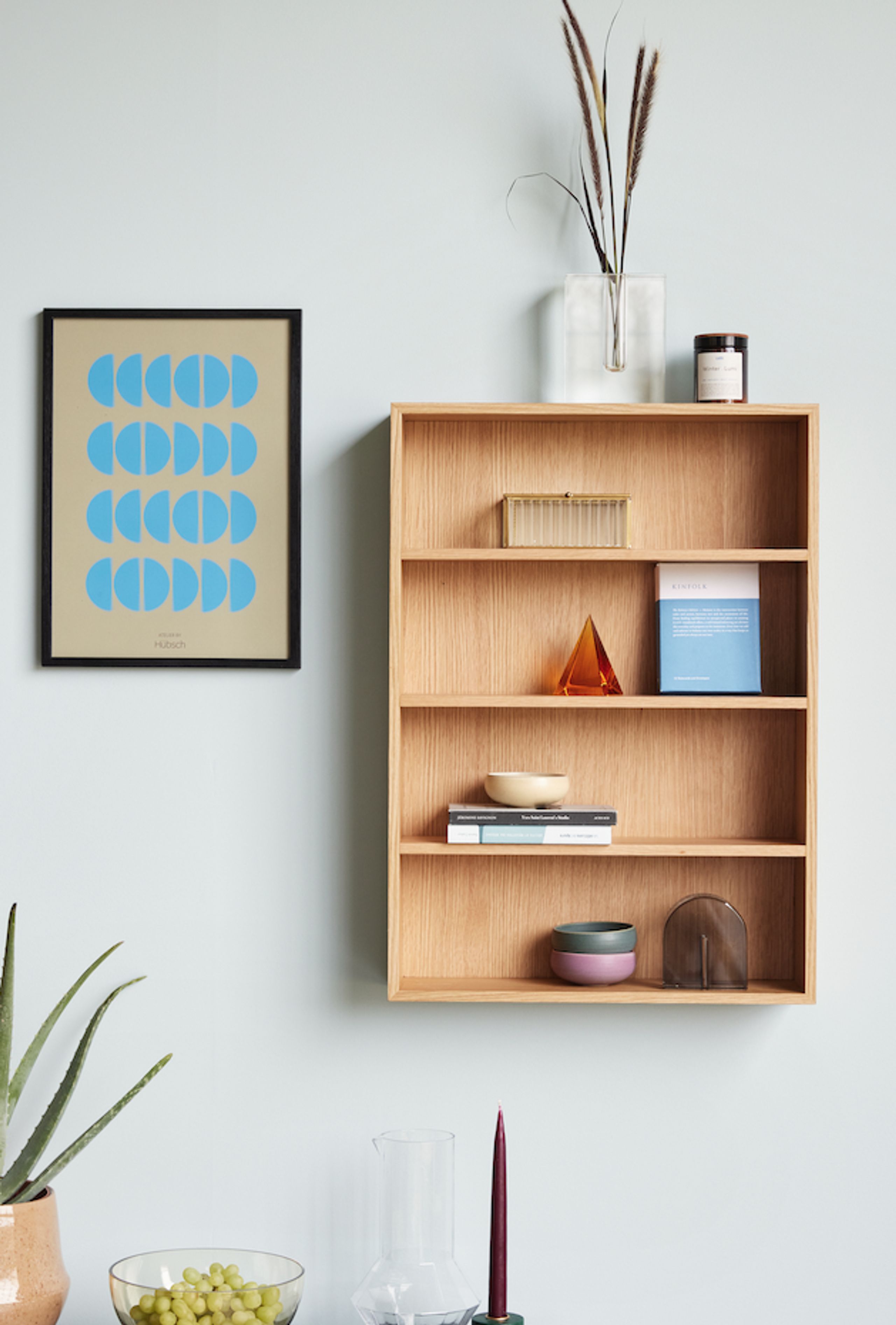 Hübsch - Reol - Cubbie Shelf Unit - Egetræsfiner