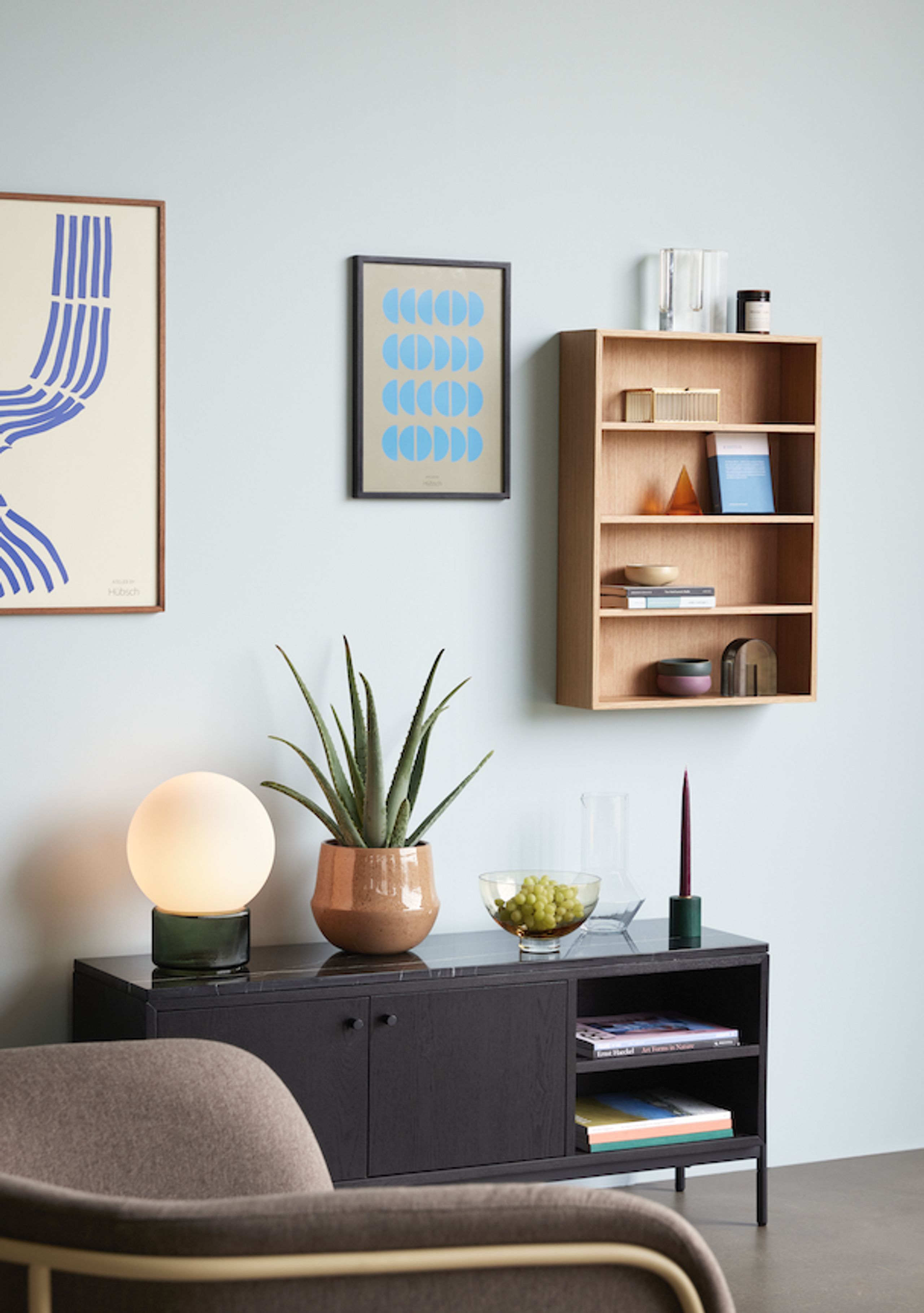 Hübsch - Reol - Cubbie Shelf Unit - Egetræsfiner