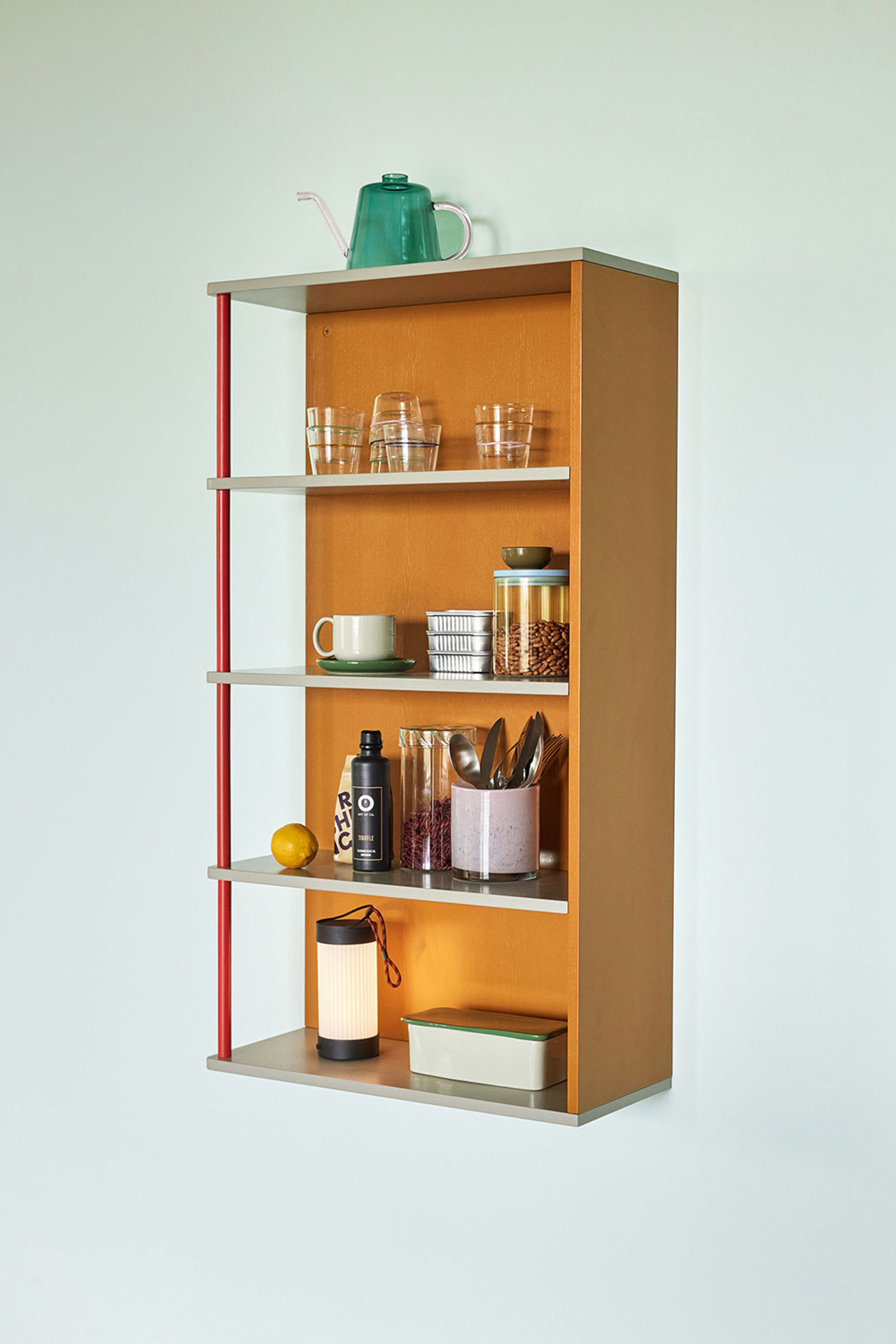 Hübsch - Zobrazit - Apollo Shelf Unit - Hnědá / červená / písková