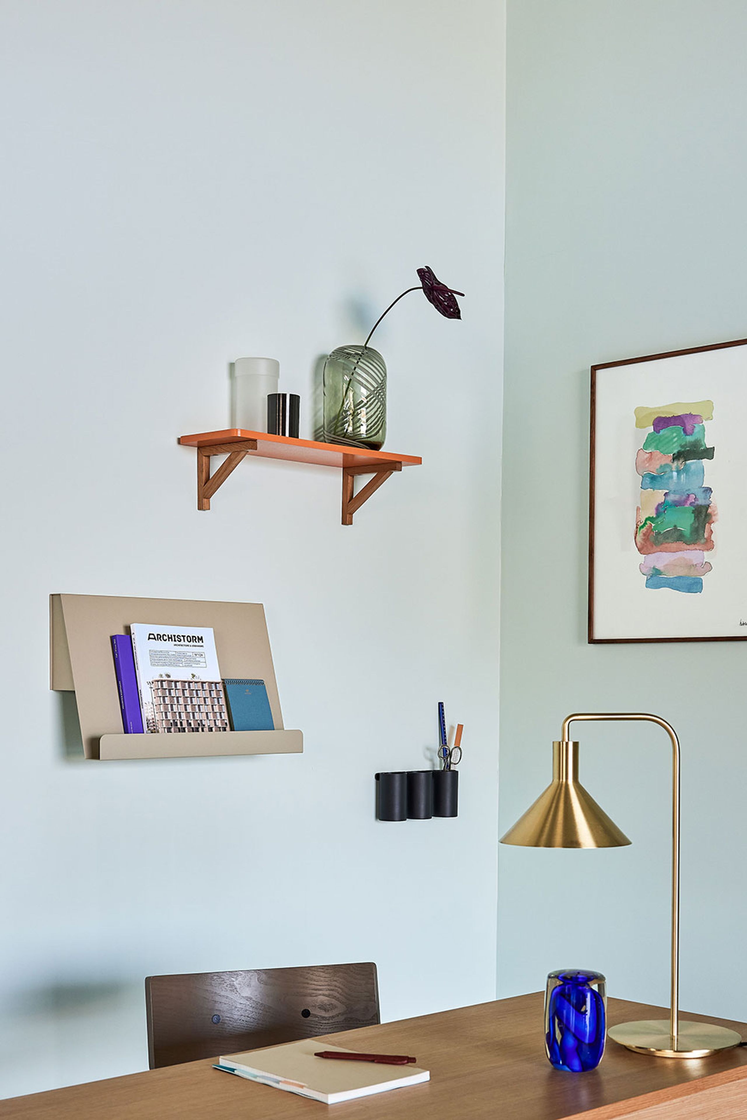 Hübsch - Display - Arki Shelf - Gray / Natural