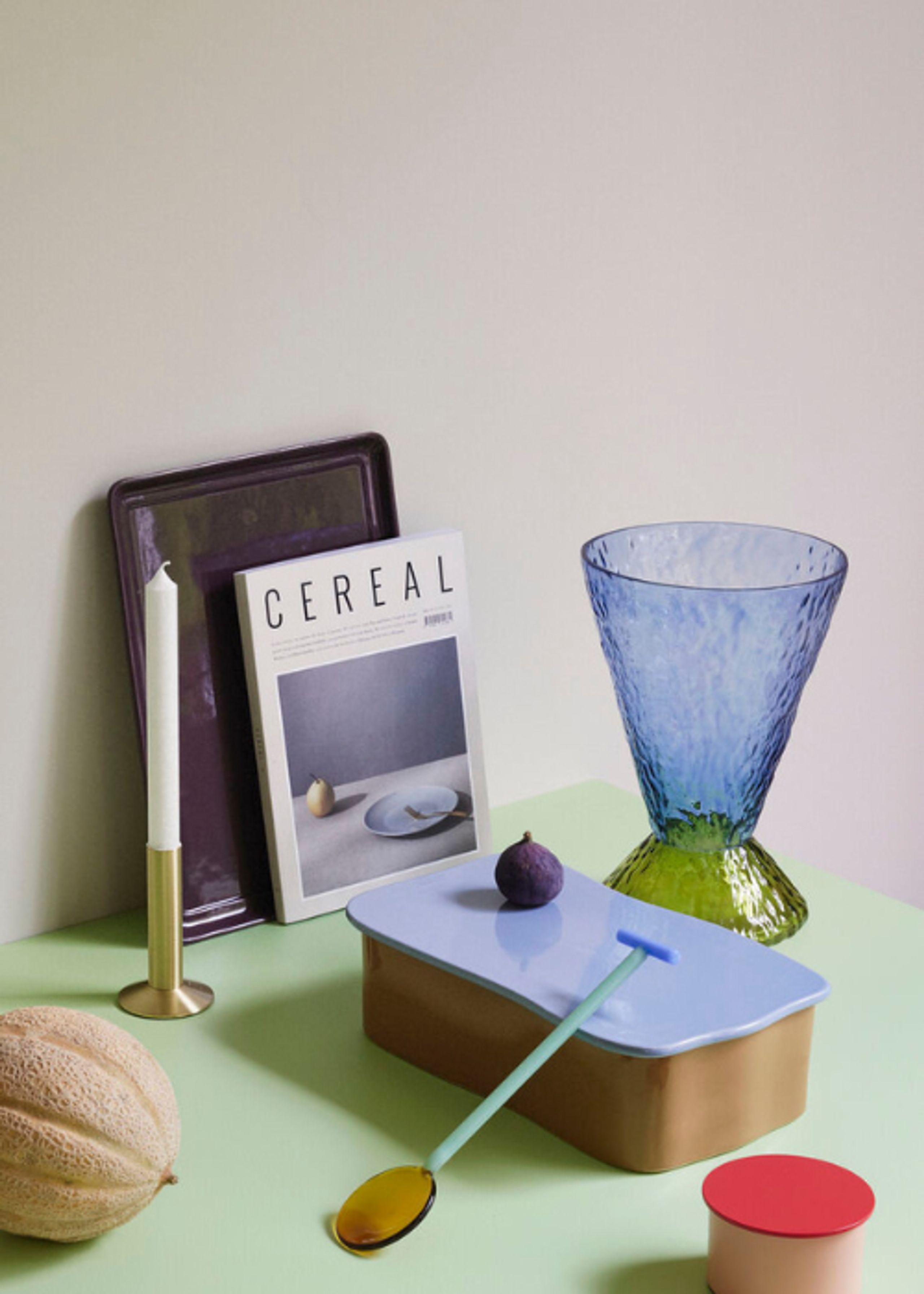 Hübsch - Insalatiere - Crave Salatbestik - Amber/Blue/Green