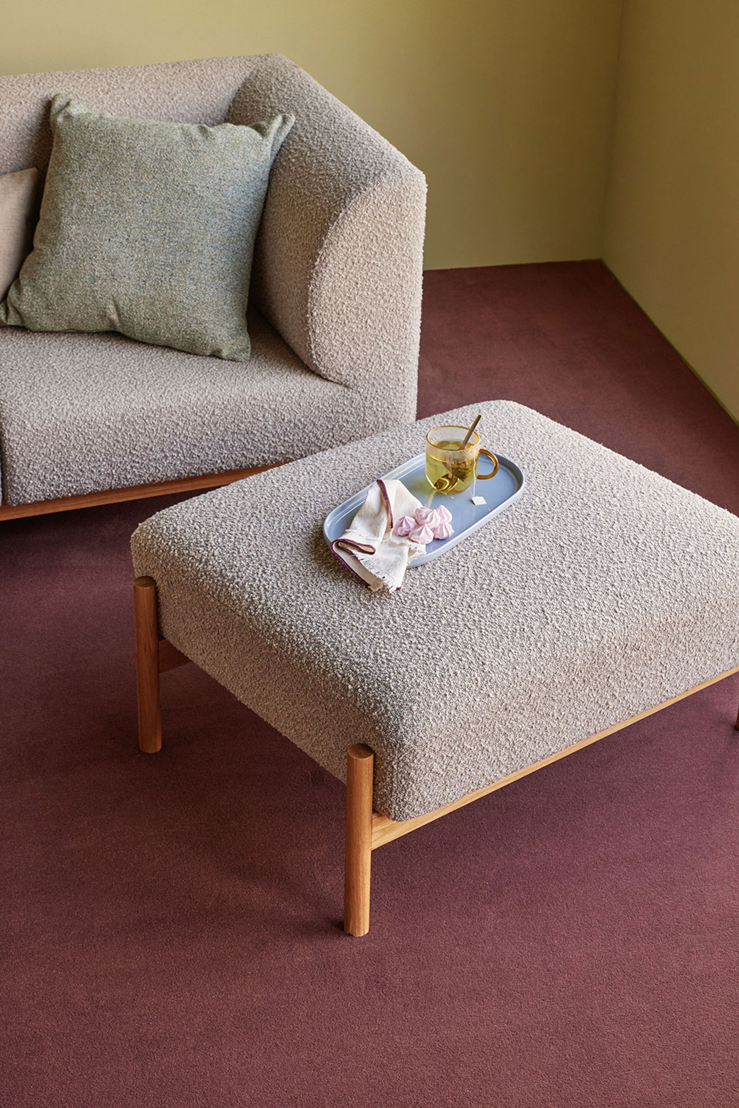 Hübsch - Serveringsfad - Amare Serveringsfade (sæt af 2) - Lyseblå / Orange