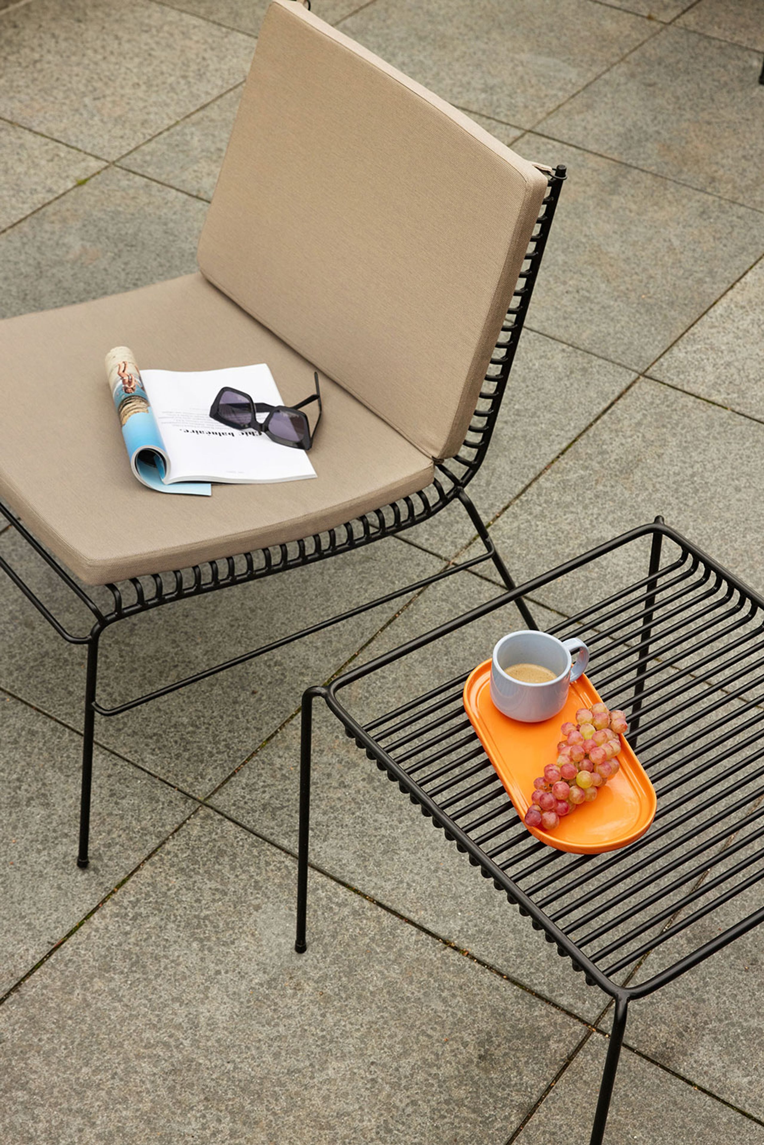 Hübsch - Serveringsfad - Amare Serveringsfade (sæt af 2) - Lyseblå / Orange