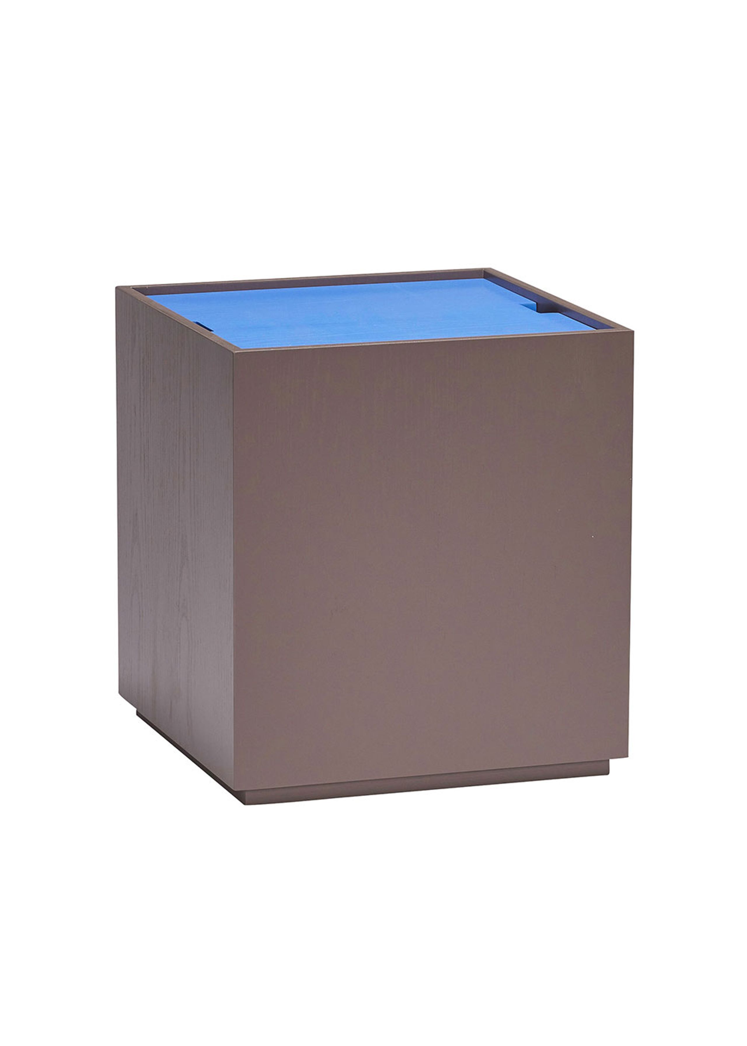 Hübsch - Sidobord - Vault Side Table/Storage Box - Blå / Brun