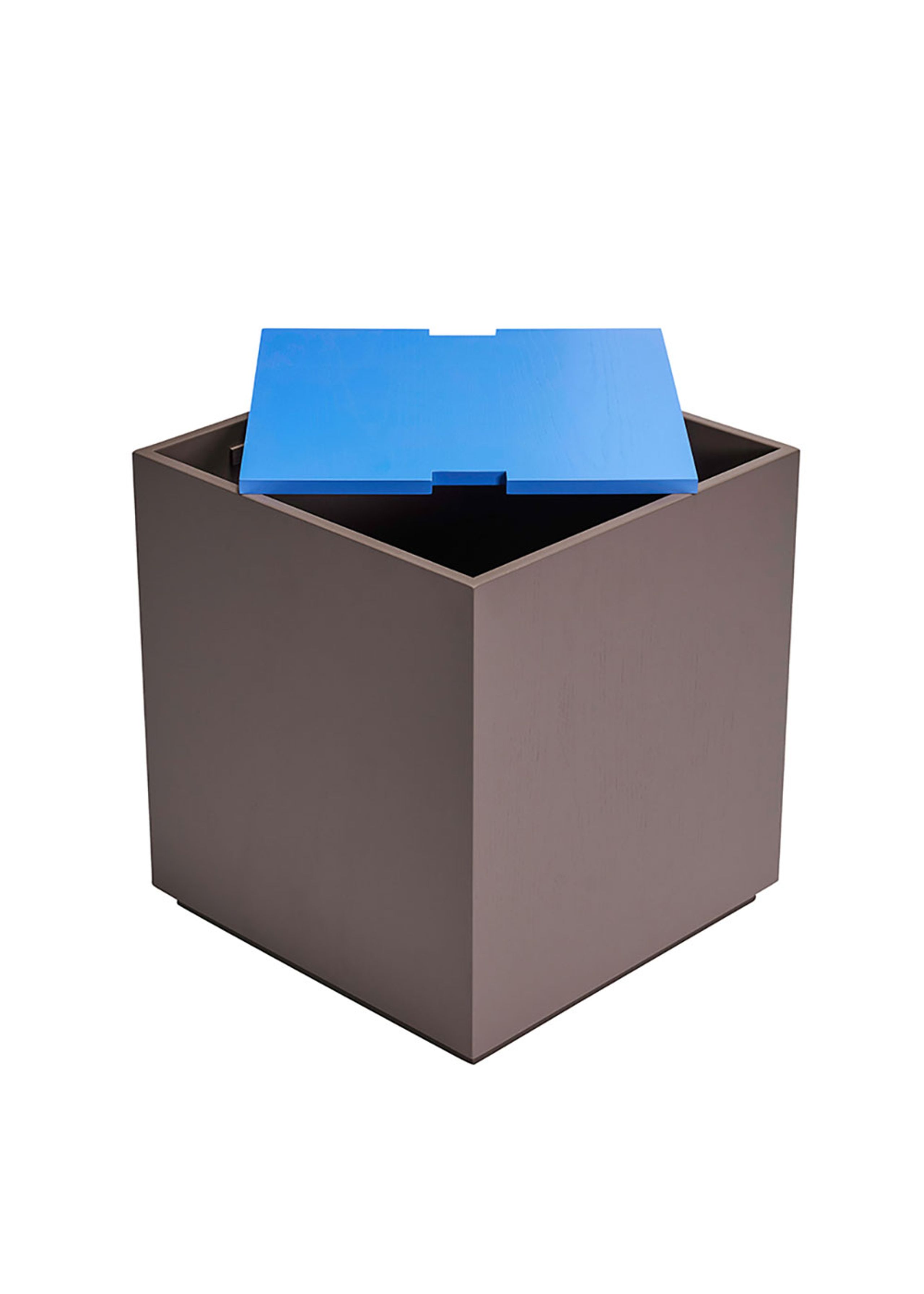 Hübsch - Sidobord - Vault Side Table/Storage Box - Blå / Brun