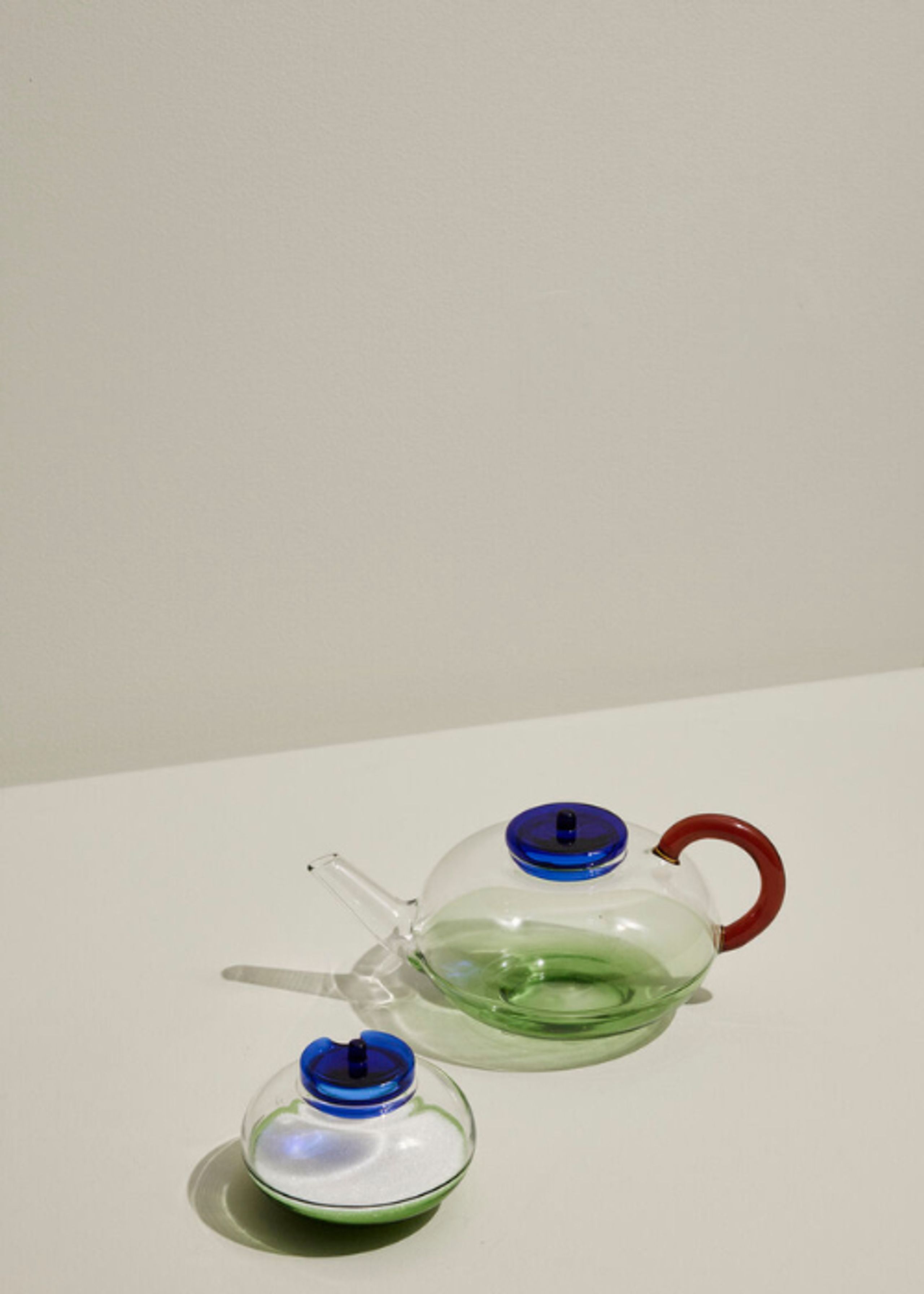 Hübsch - Kippis - NoRush Sukkerskål - Blue/Clear/Green