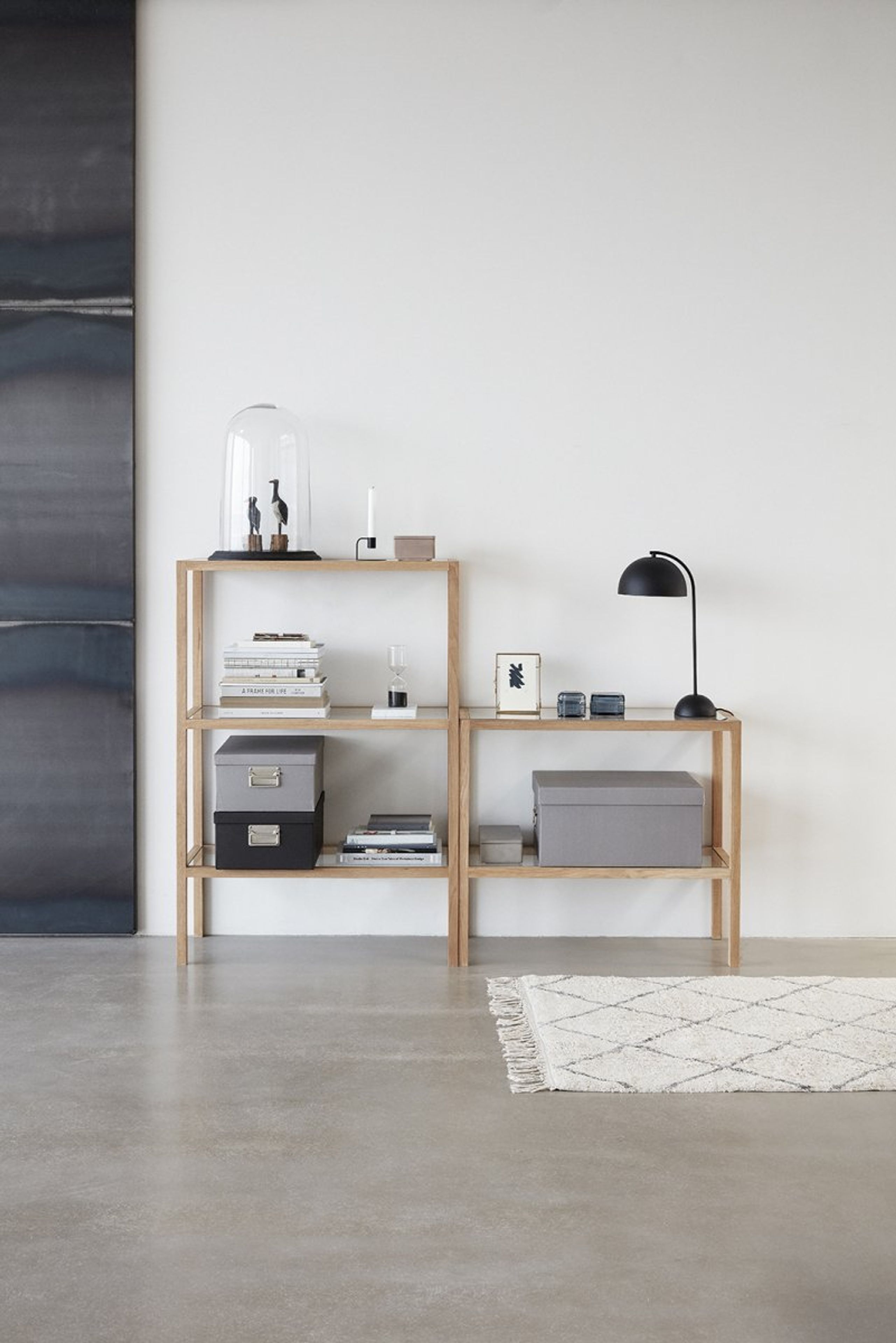 Hübsch - Schüssel - Opbevaringsdåse m/låg, glas - Blå