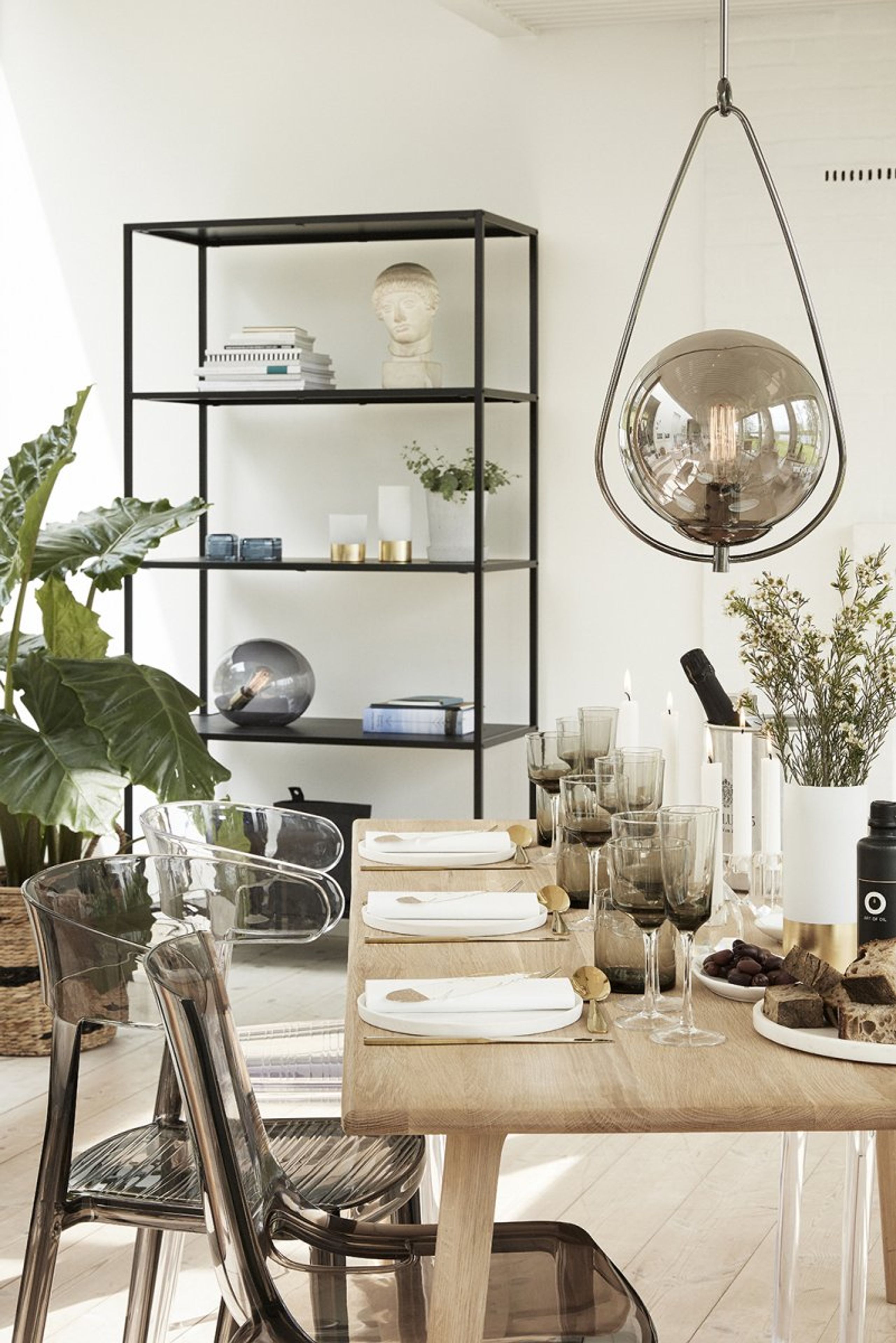 Hübsch - Schüssel - Opbevaringsdåse m/låg, glas - Blå