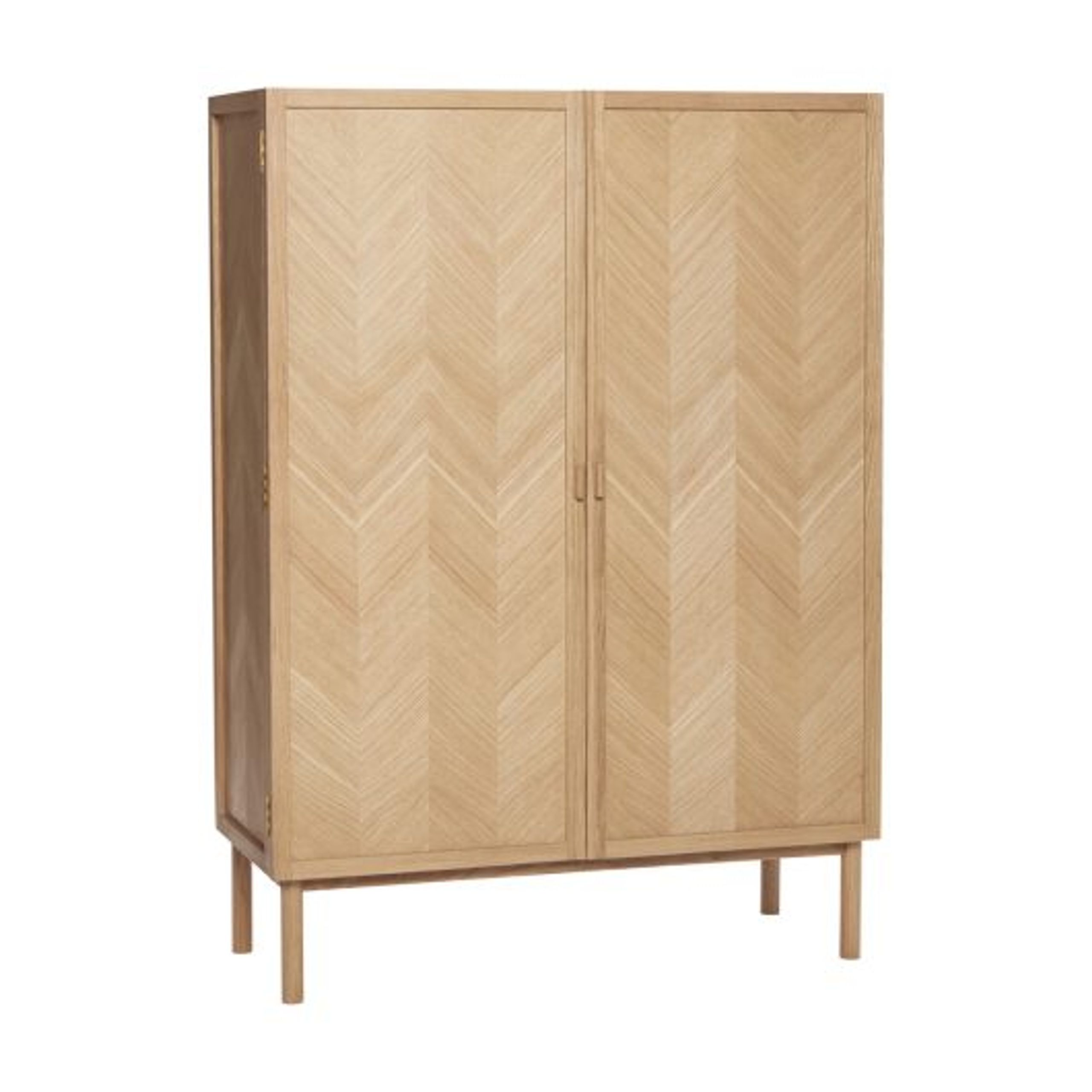 Hübsch - Créer - Herringbone Cabinet Medium - Oak