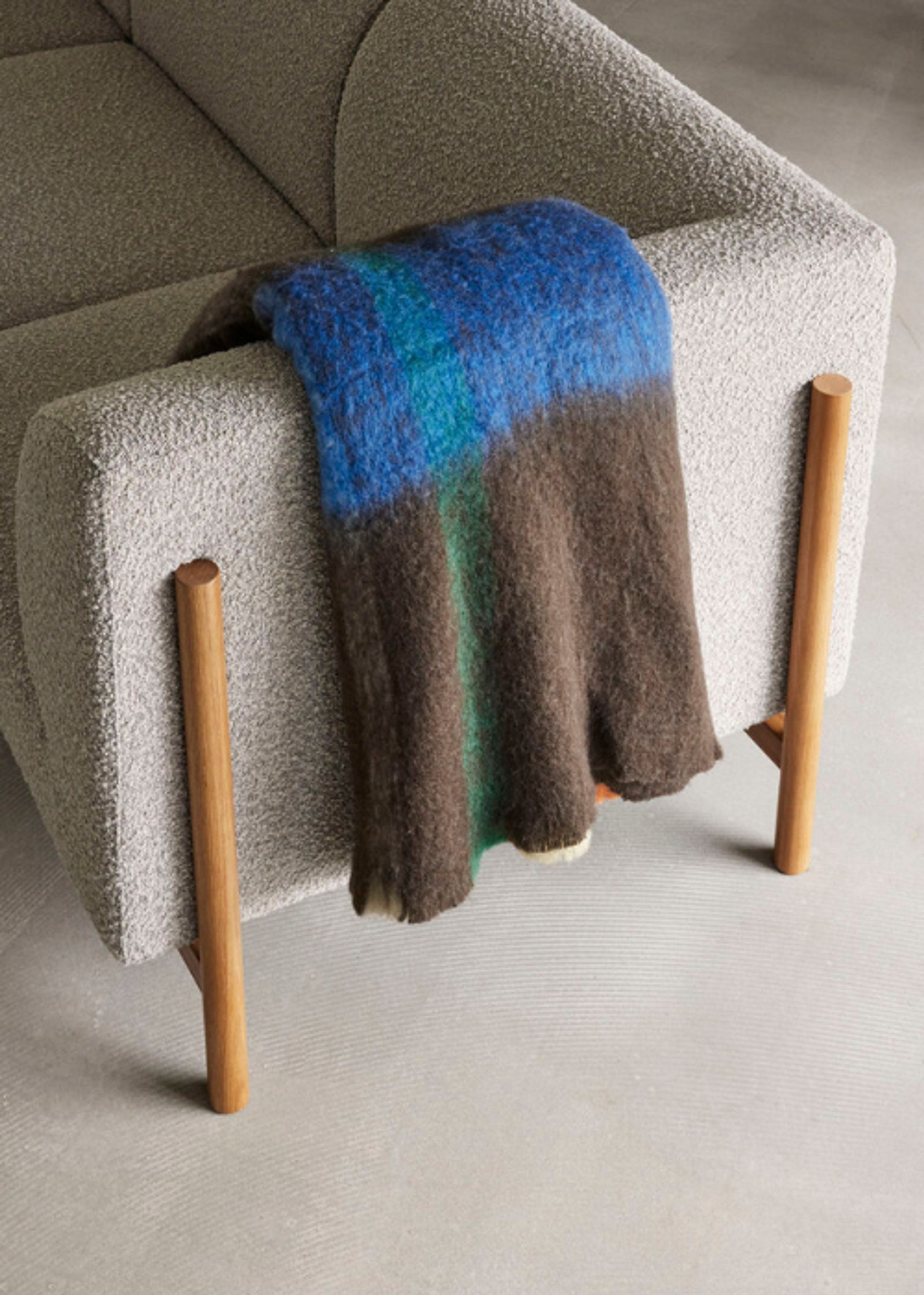 Hübsch - Divano - Moment Sofa - Grey/Nature - 2 Person