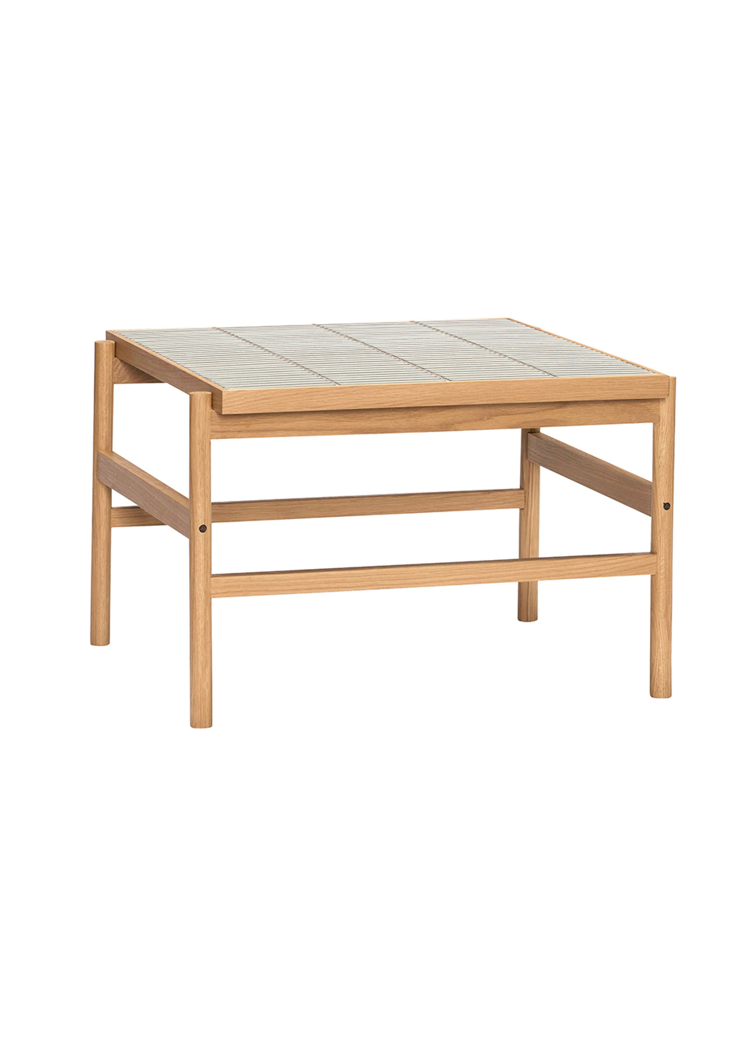 Hübsch - Coffee Table - Tile Coffee Table - Mint / Natural