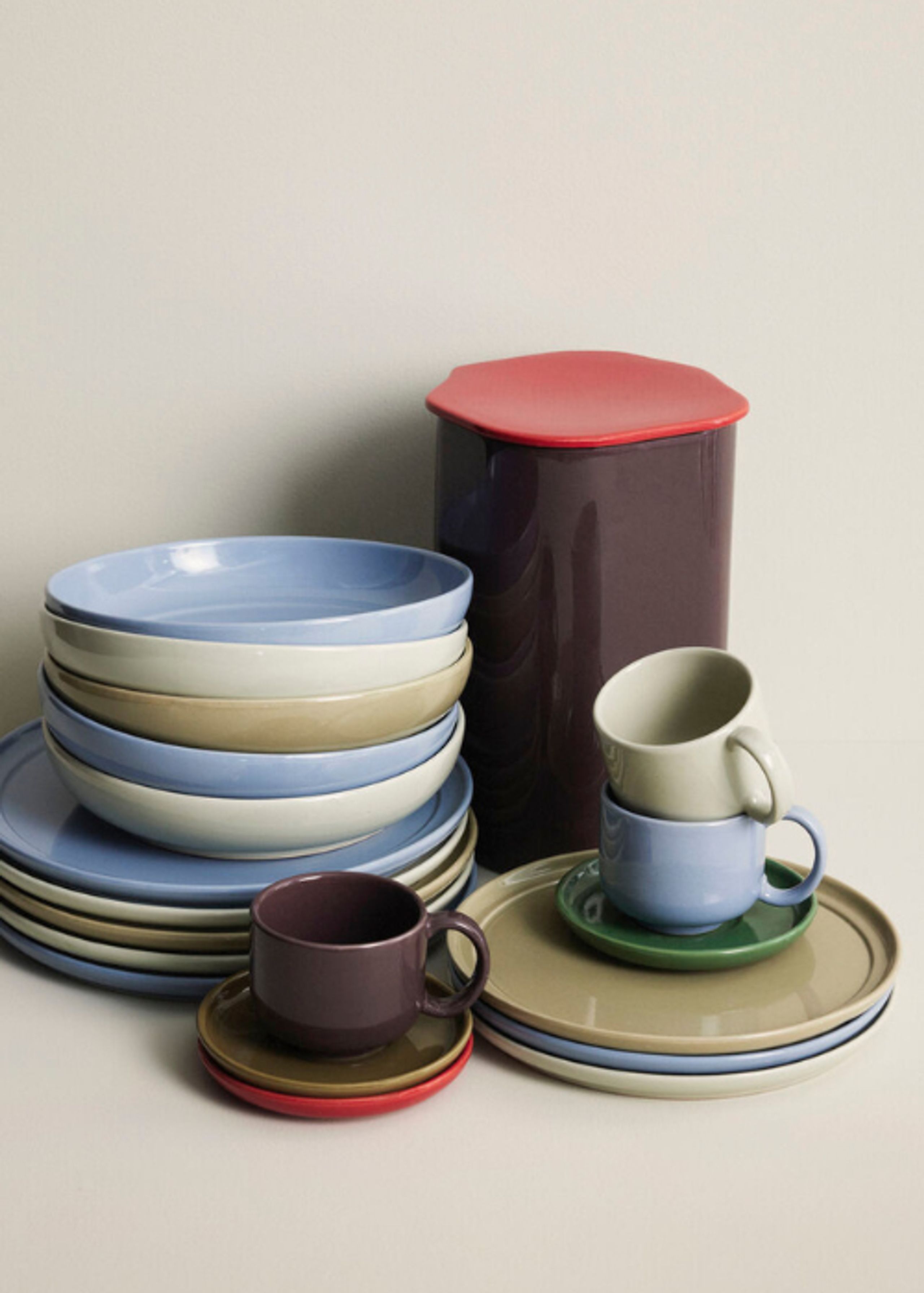 Hübsch - Plate - Amare Frokosttallerken - Light Blue