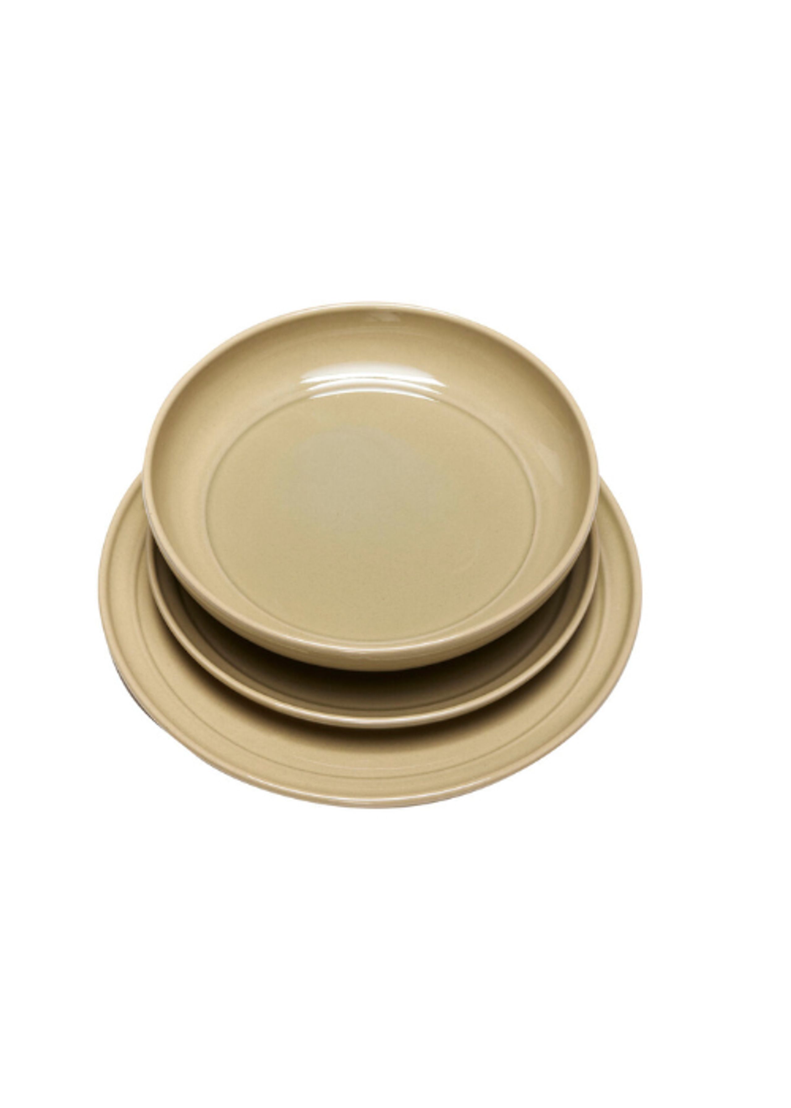 Hübsch - Plate - Amare Dyb Tallerken - Brown