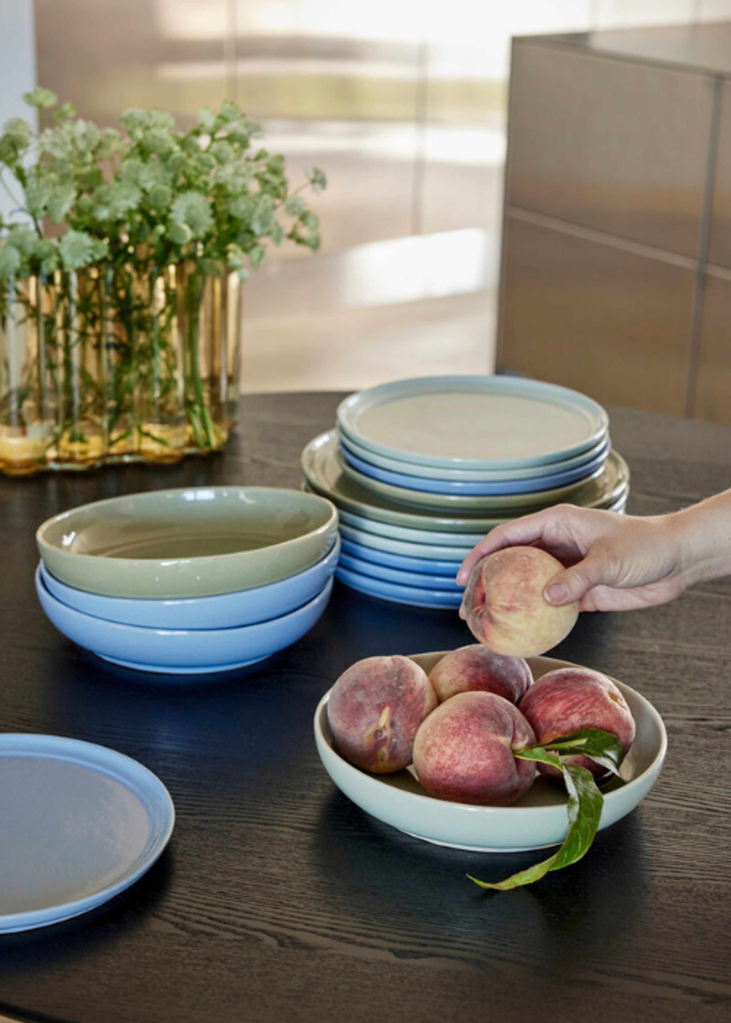 Hübsch - Plate - Amare Dyb Tallerken - Sand