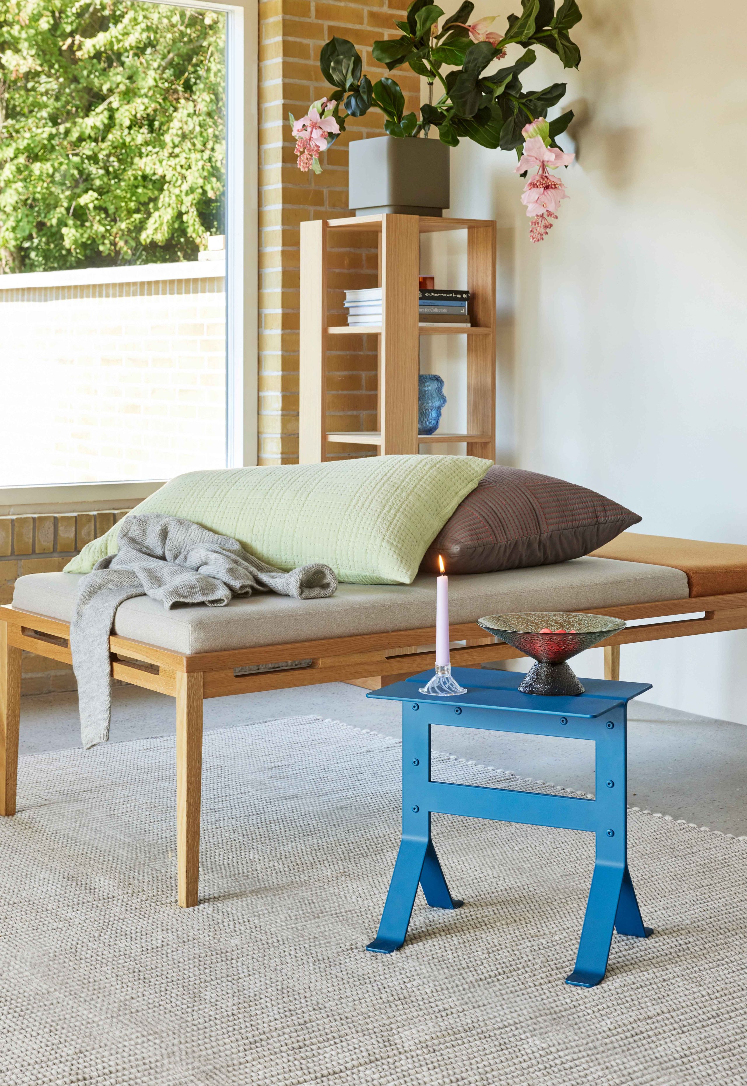 Hübsch - Side table - Fold Side Table - Petrol