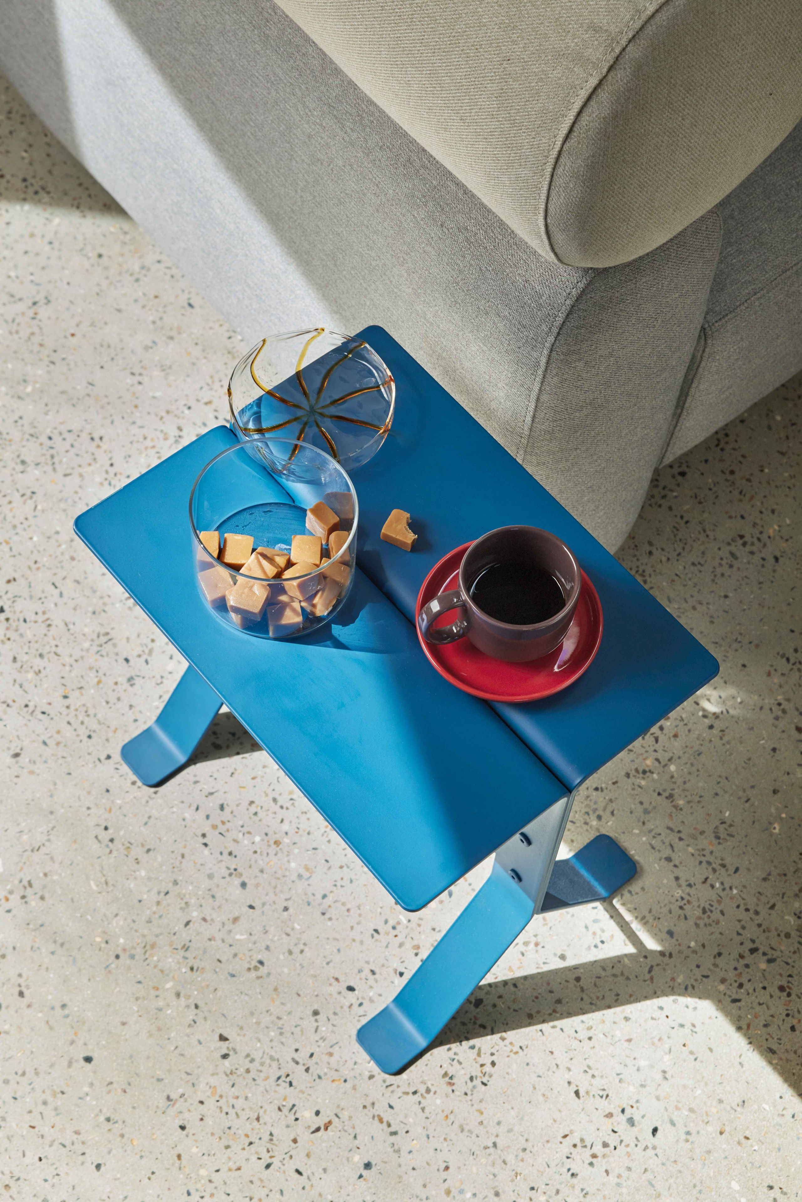 Hübsch - Side table - Fold Side Table - Petrol