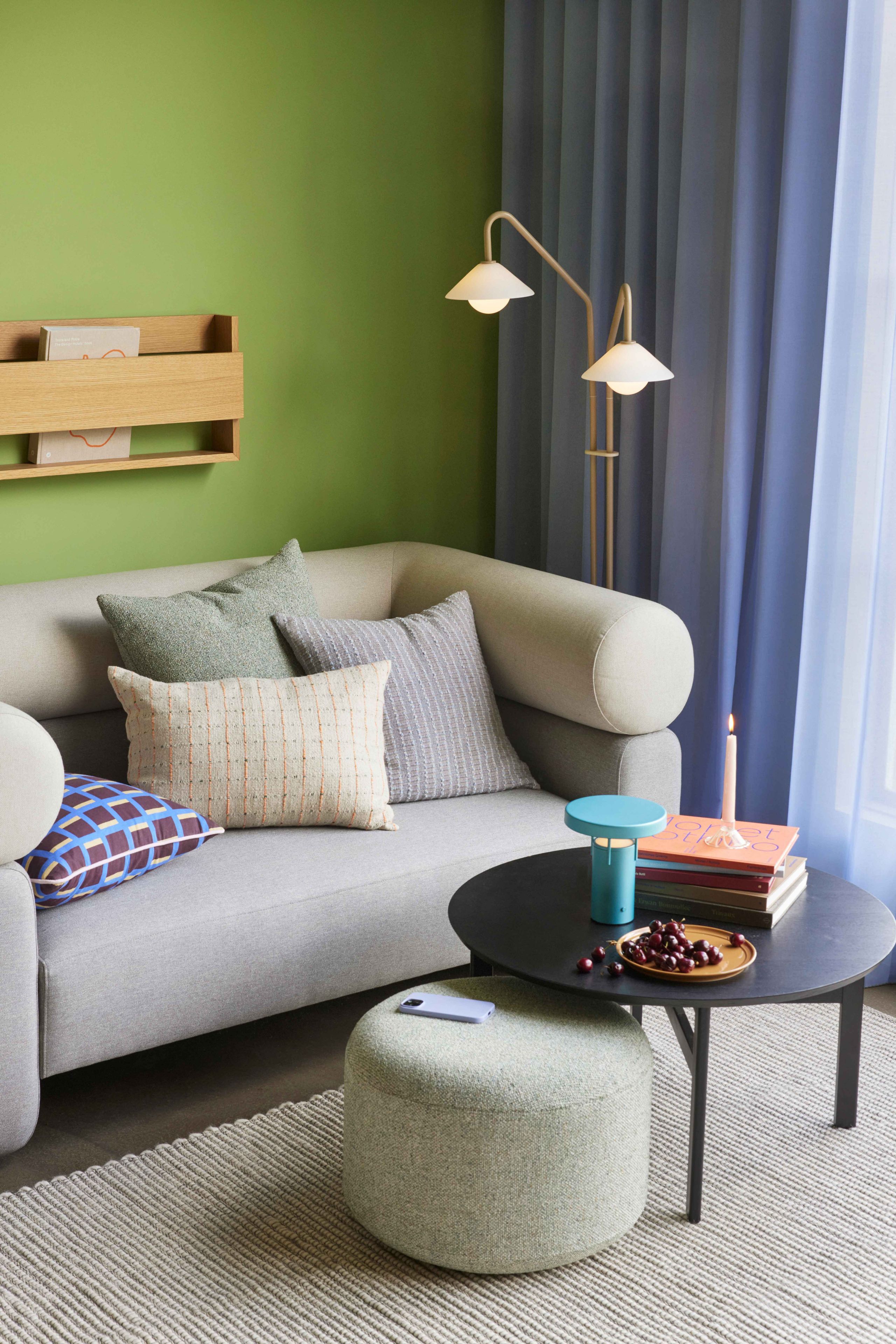 Hübsch - Pouf - Marshmellow Pouffe Small - Light green