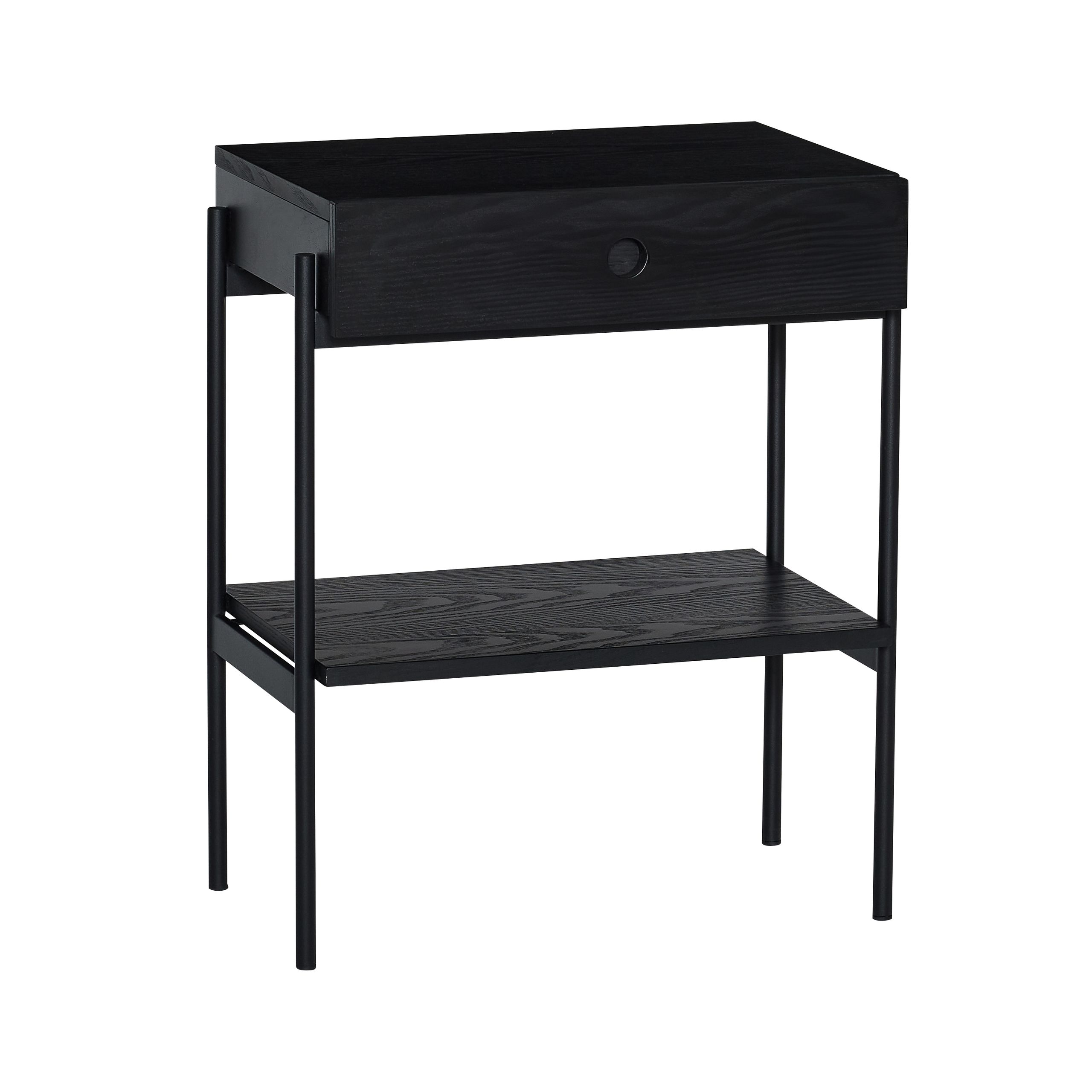 Hübsch - Noční stolek - Noir Bedside Table - Black