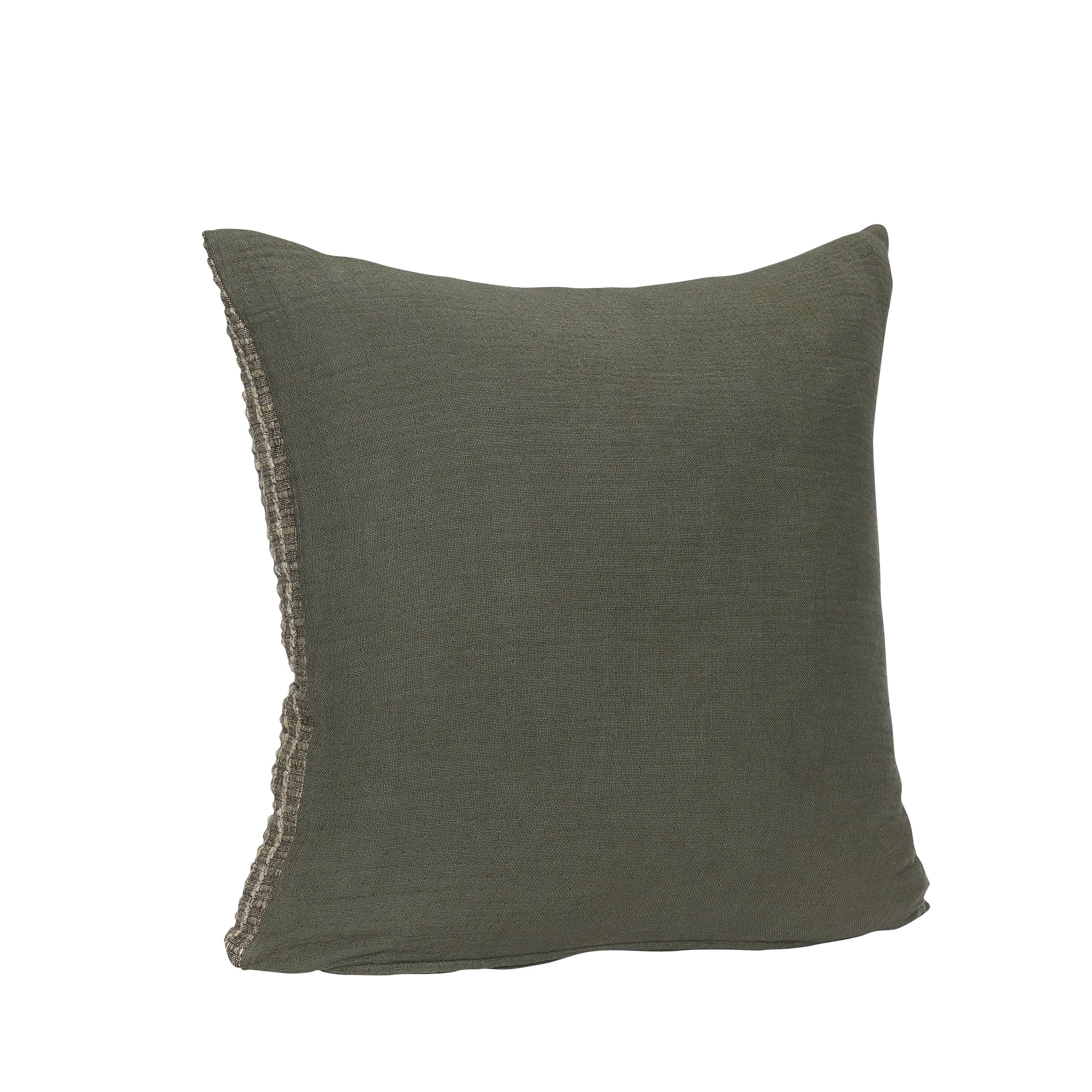 Hübsch - Pudebetræk - Ori Cushion - Beige,Olive