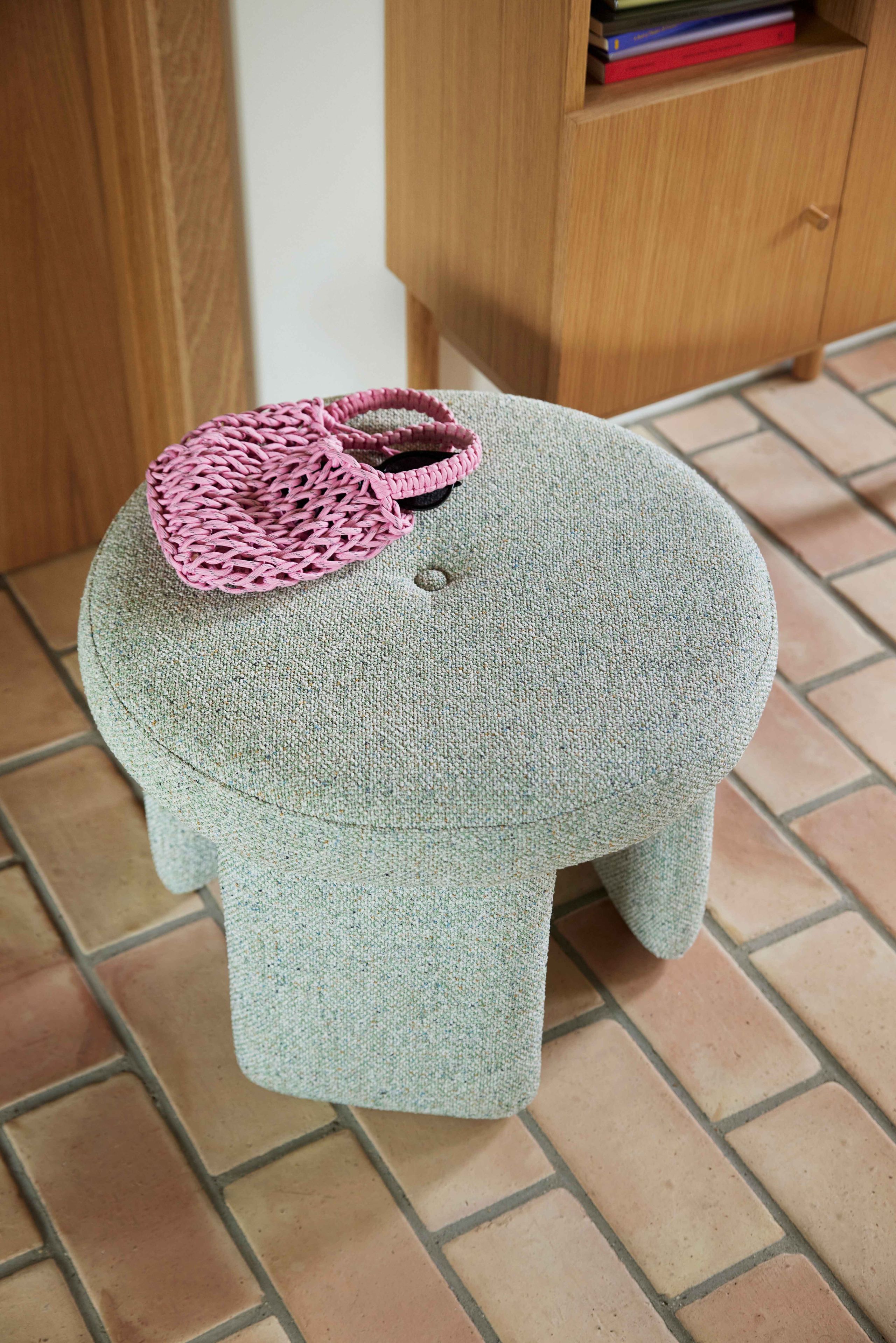 Hübsch - Puf - Rocco Pouffe - Light green