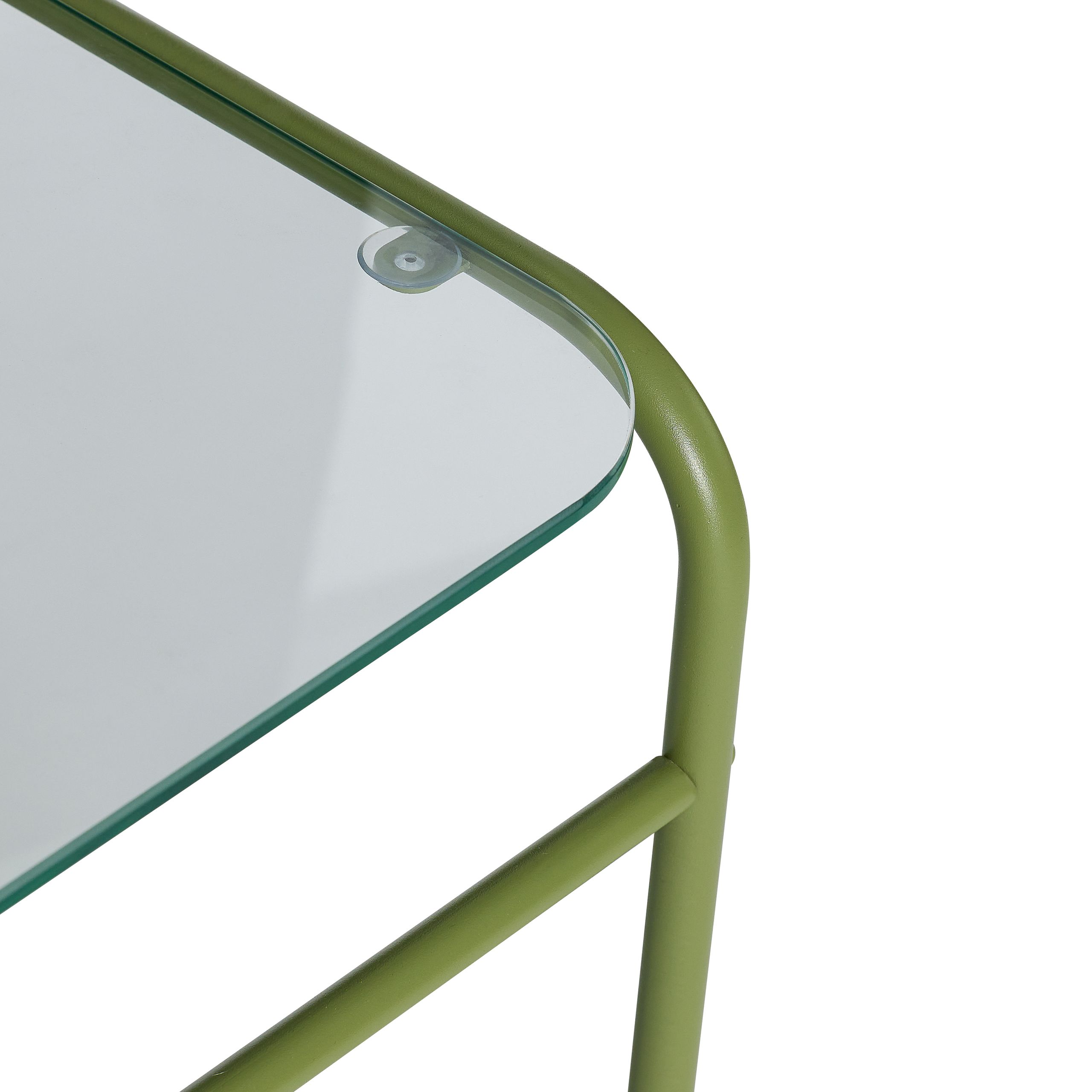 Hübsch - Trolley Table - Zephyr Trolley - Clear,Light green