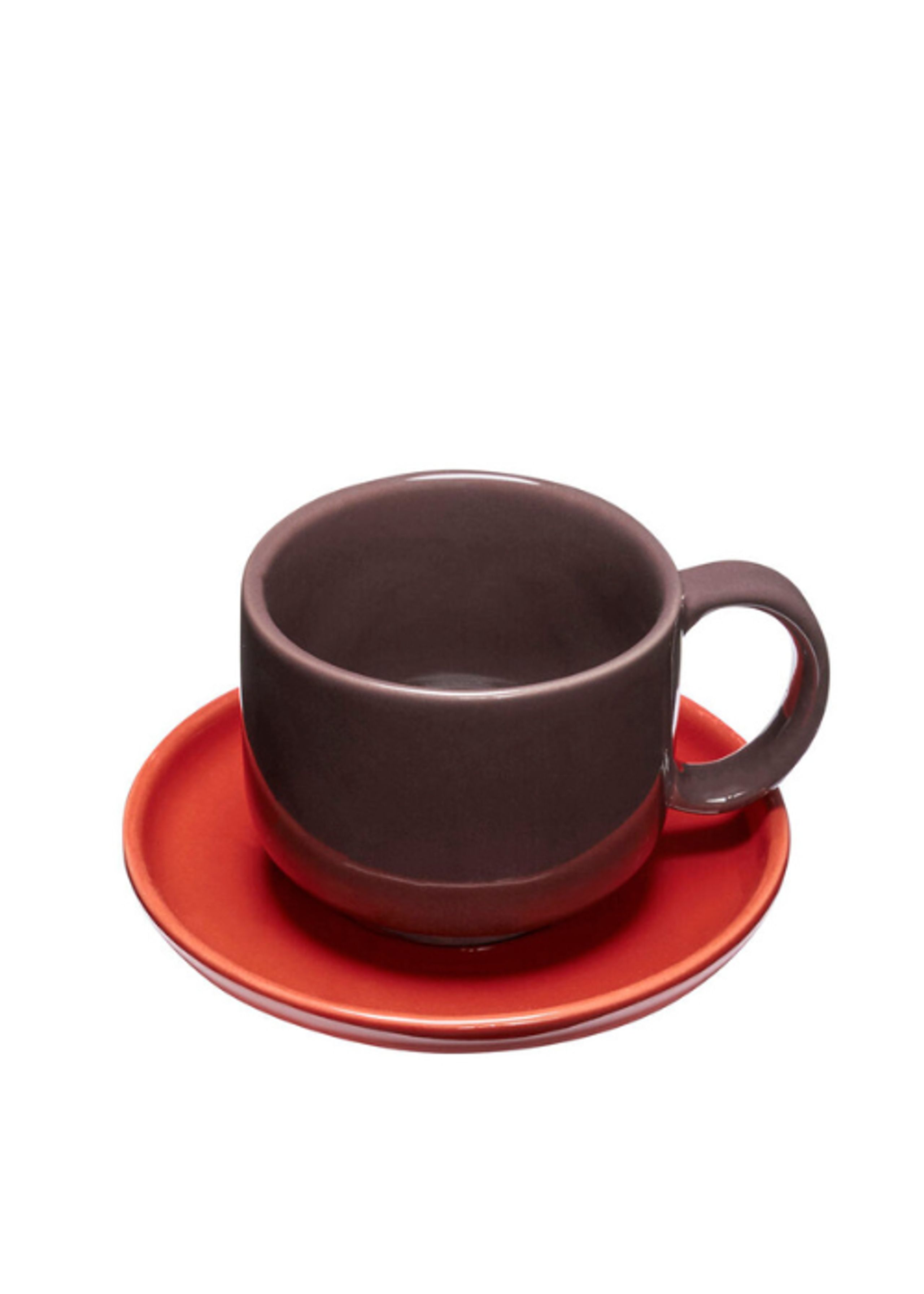Hübsch - Saucer - Amare Kop/Underkop - Burgundy/Red