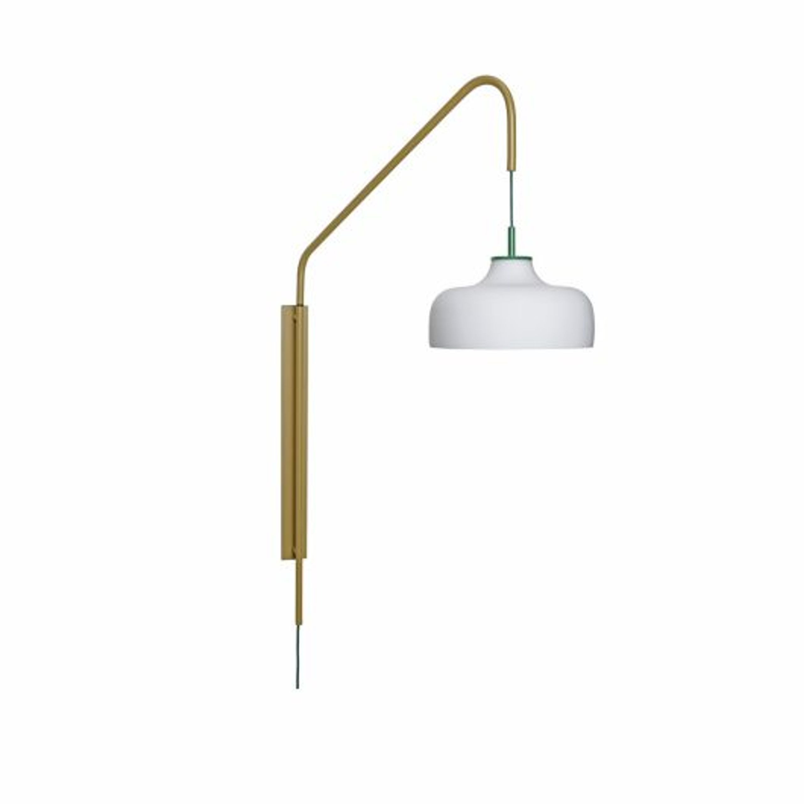 Hübsch - Wall Lamp - Current Wall Light - Green/Khaki