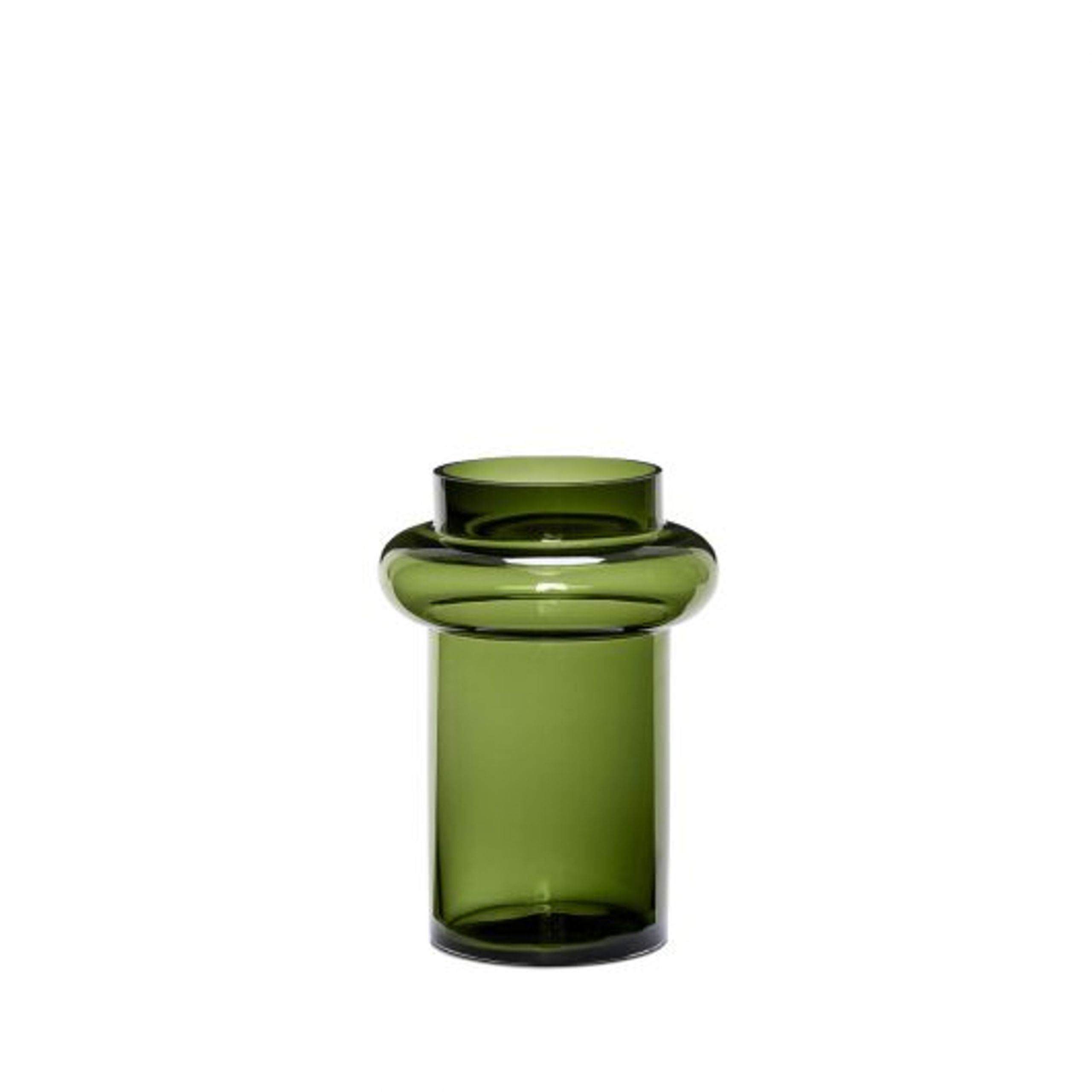 Hübsch - Vase - Double Glass Vase - Green