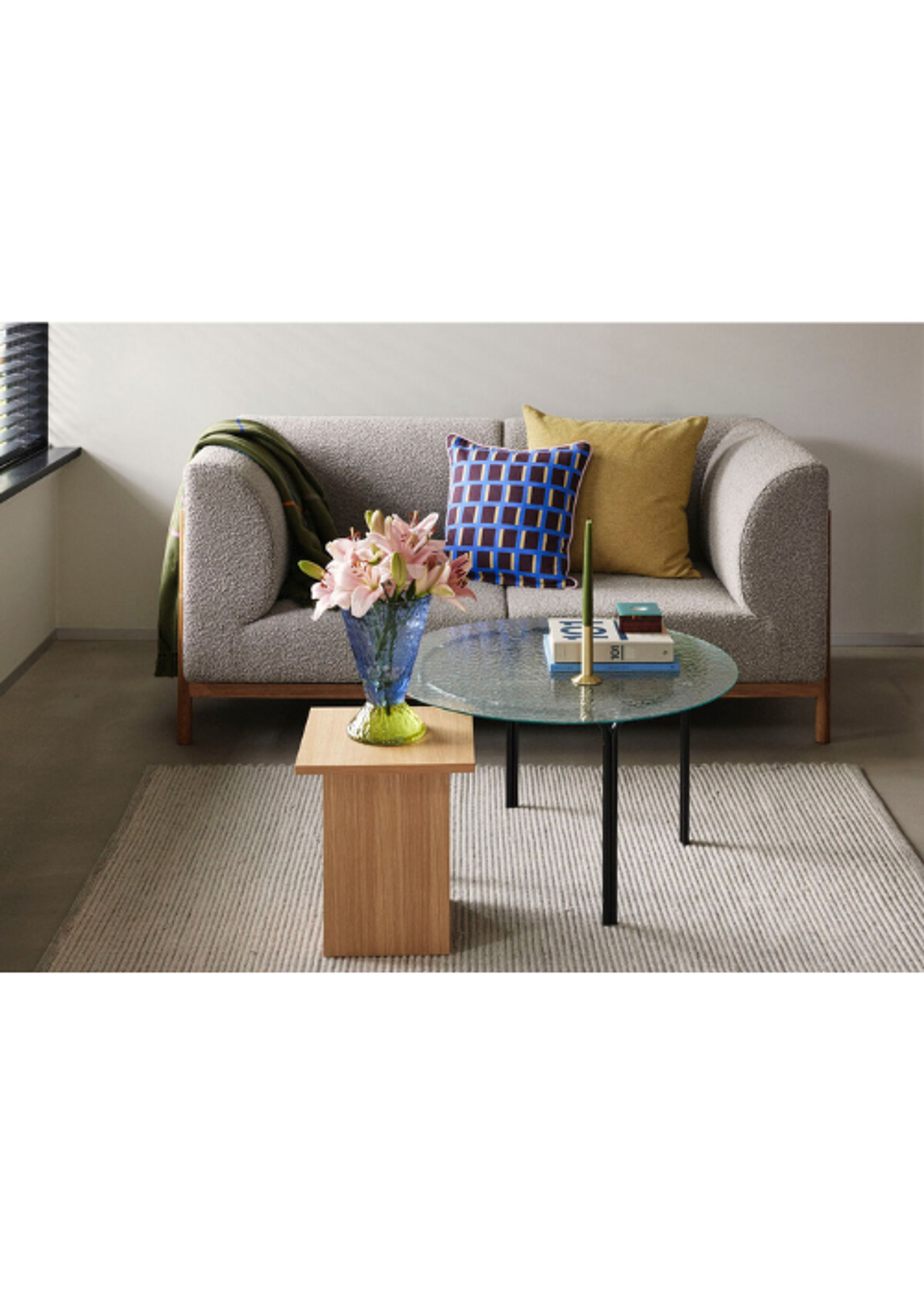 Hübsch - Vase - Abyss Vase - Blue/Olive Green