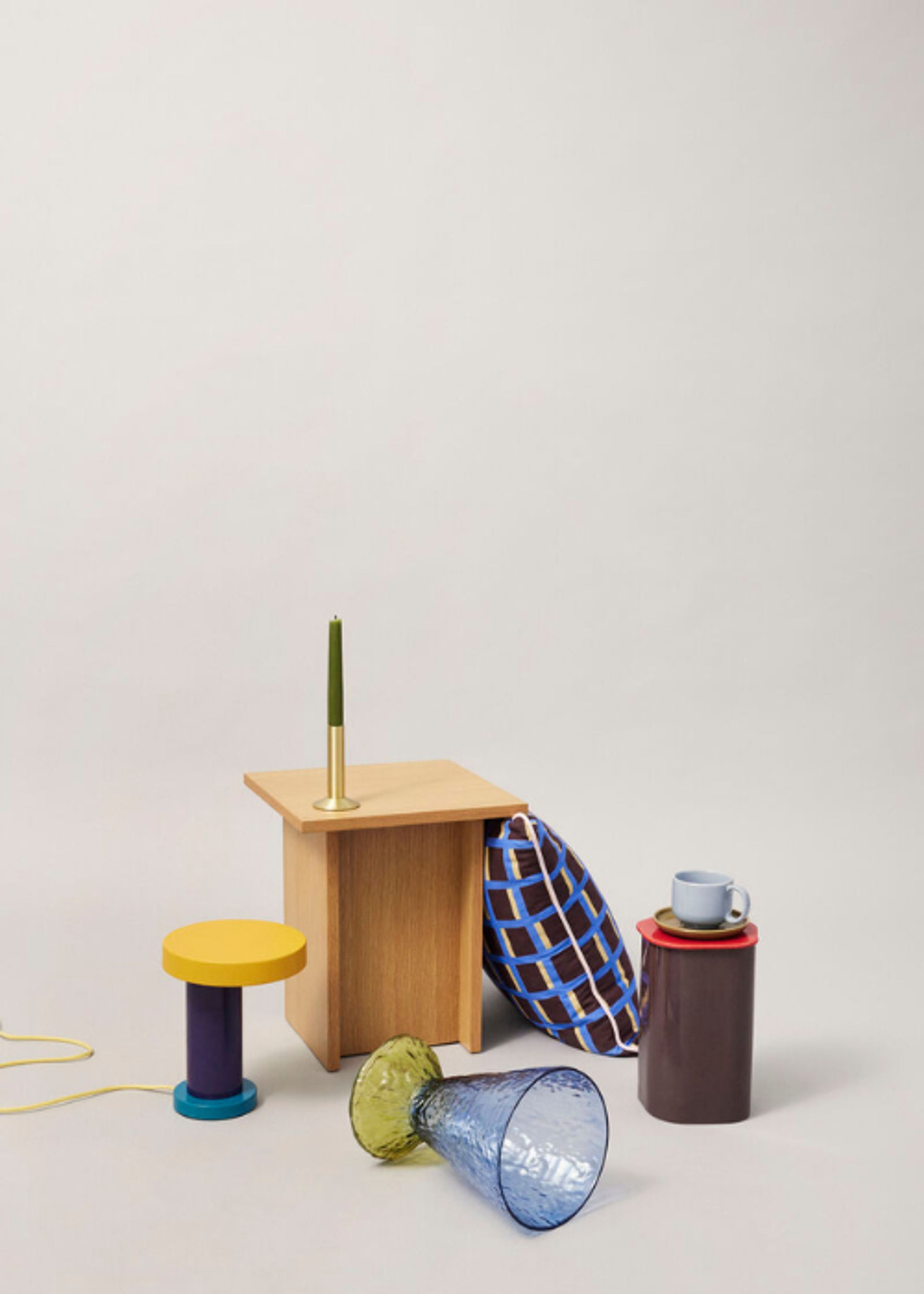 Hübsch - Vase - Abyss Vase - Blue/Olive Green