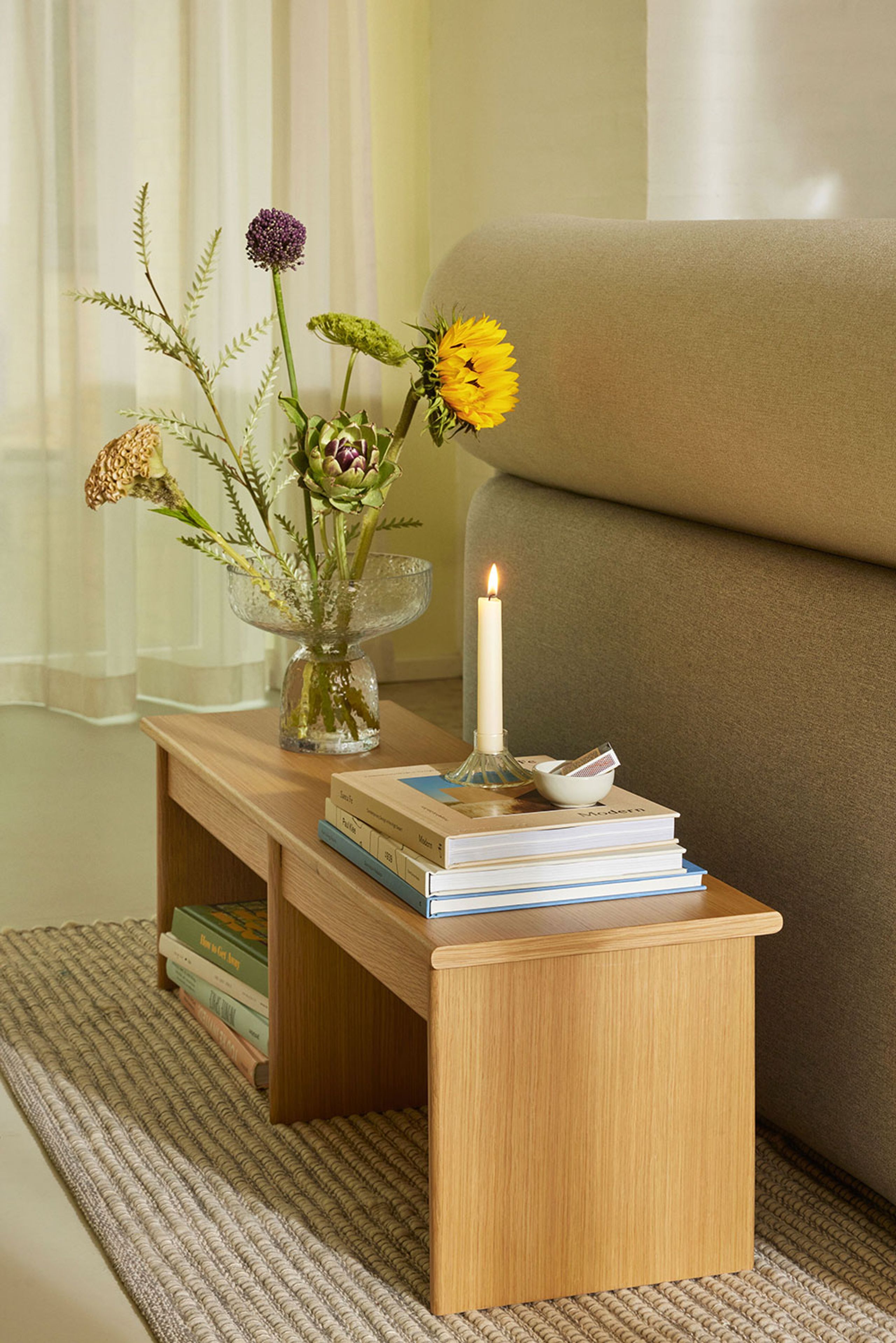 Hübsch - Wazon - Aino Vase Clear - Teksturowane