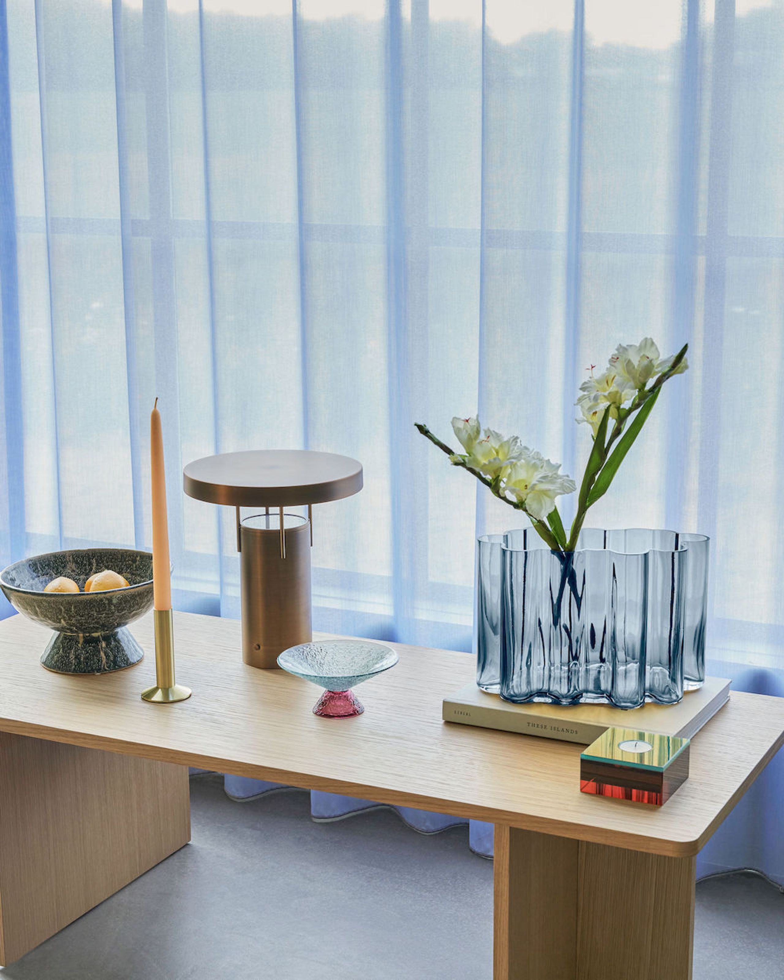 Hübsch - Vaso - Umber Vase - Blå