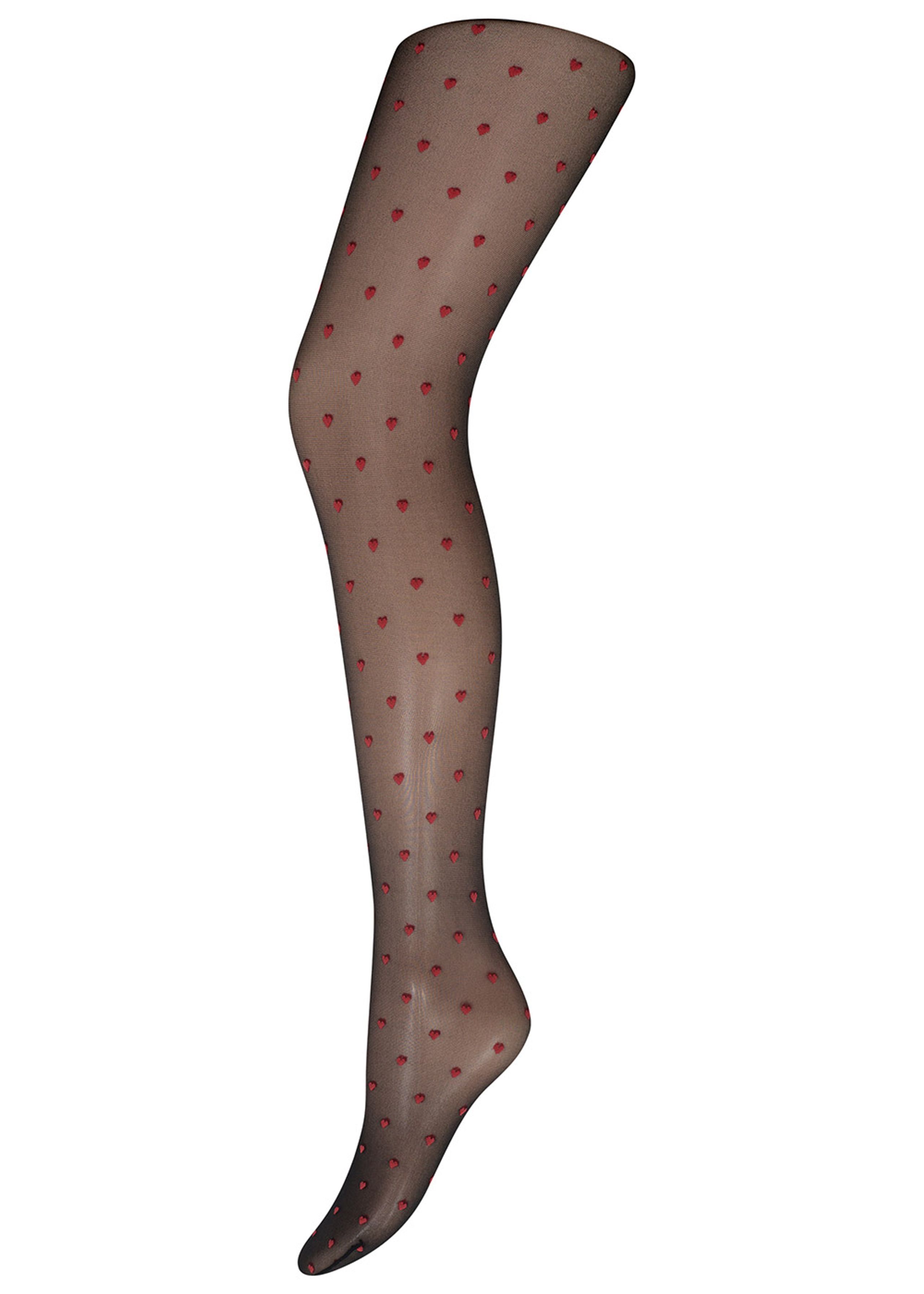 Hype The Detail - Strømpebukser - Tights Hearts - Red Hearts