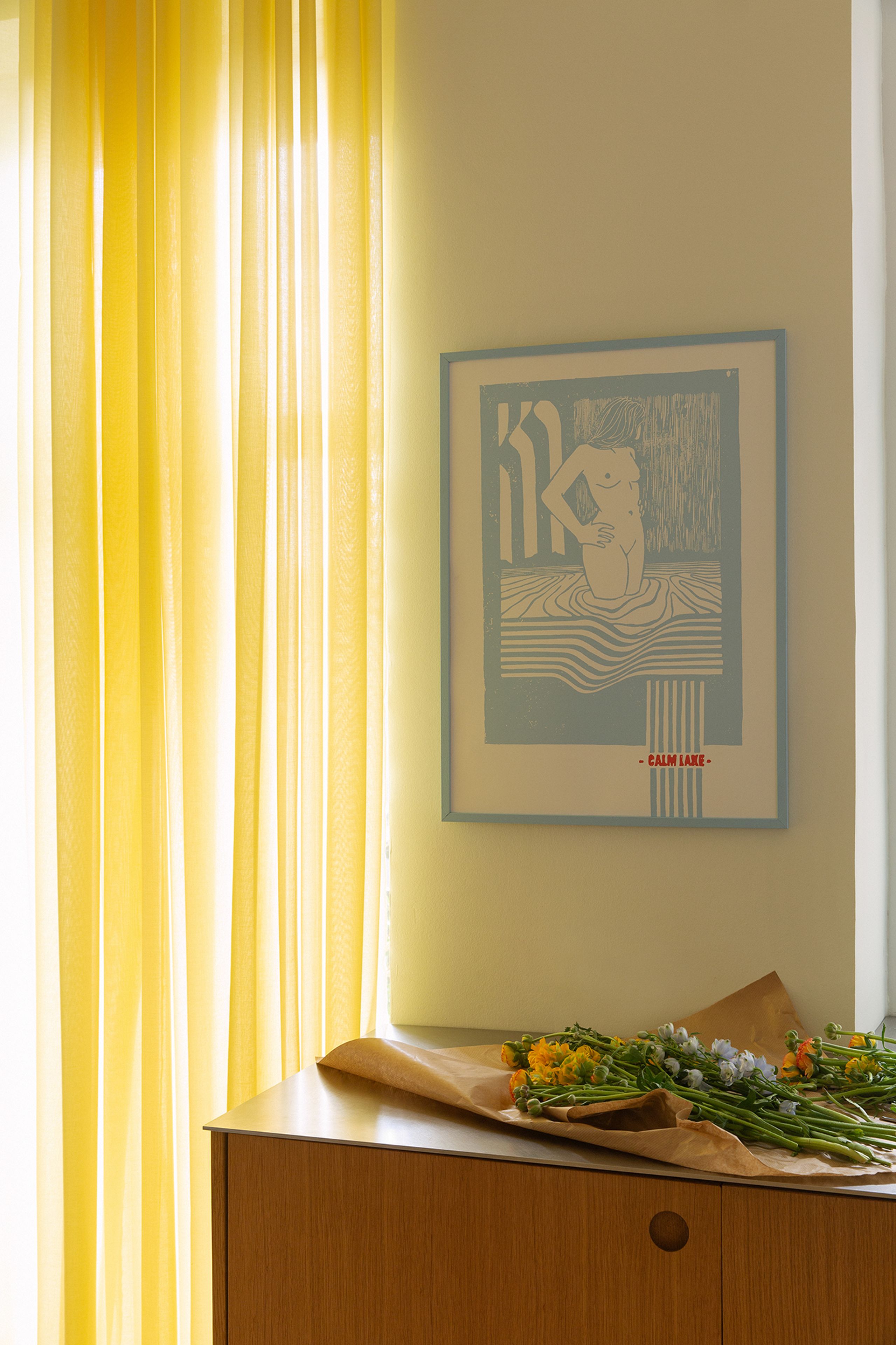 If Walls Could Talk - Poster - STUDIO AARHUS - Soft blue lake