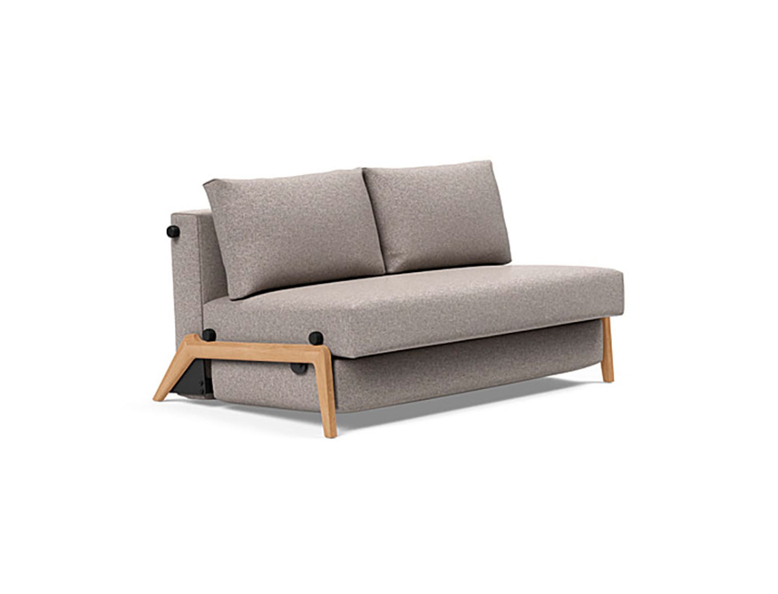Innovation Living - Couch - ILB 500 140 Sofa Bed Lacquered Oak - Black Label - 321