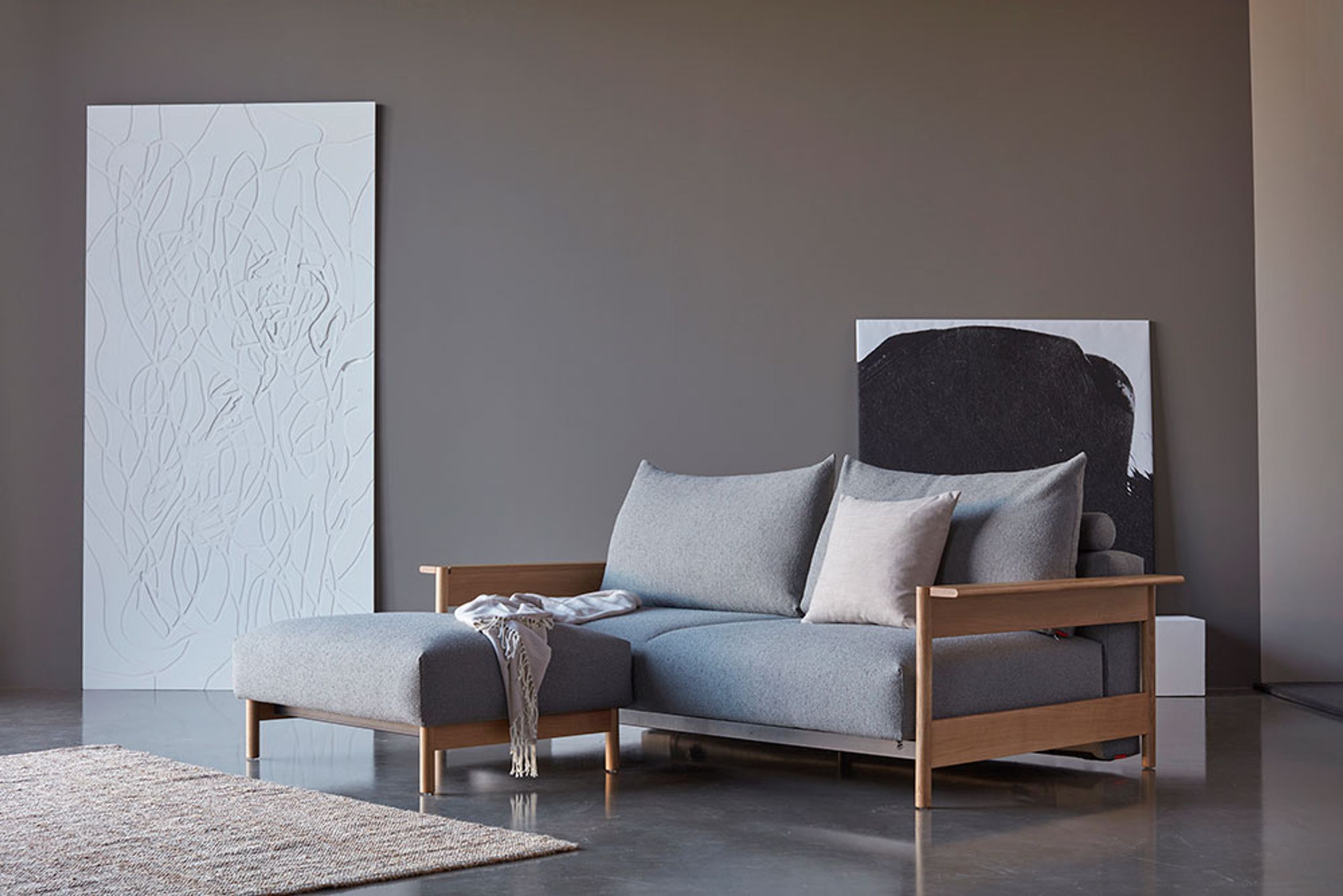 Innovation Living - Canapé - Malloy Wood Sofa Bed - 533