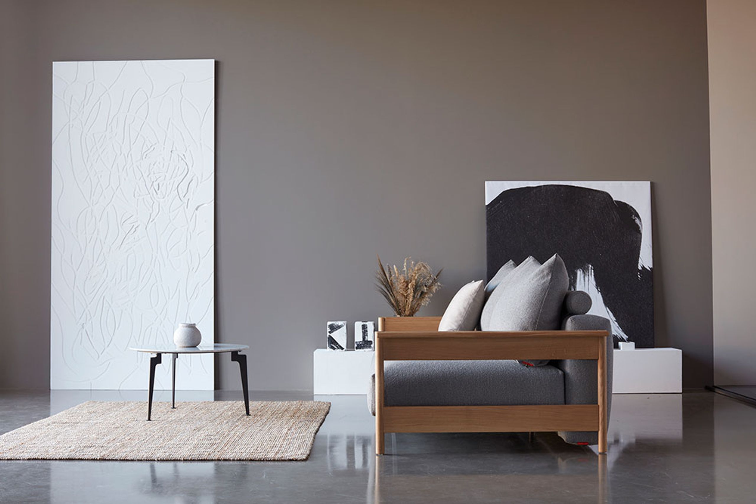 Innovation Living - Canapé - Malloy Wood Sofa Bed - 533