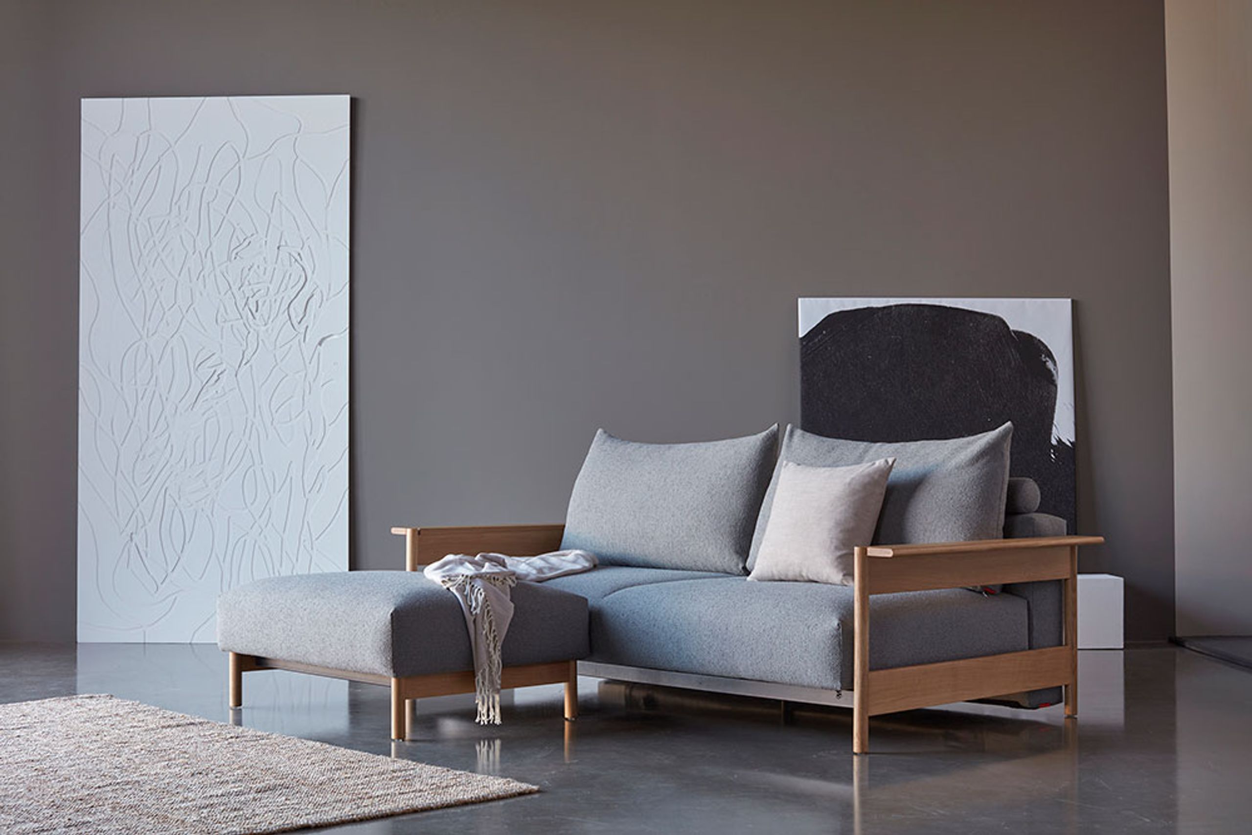 Innovation Living - Kanapa - Malloy Wood Sofa Bed - 579