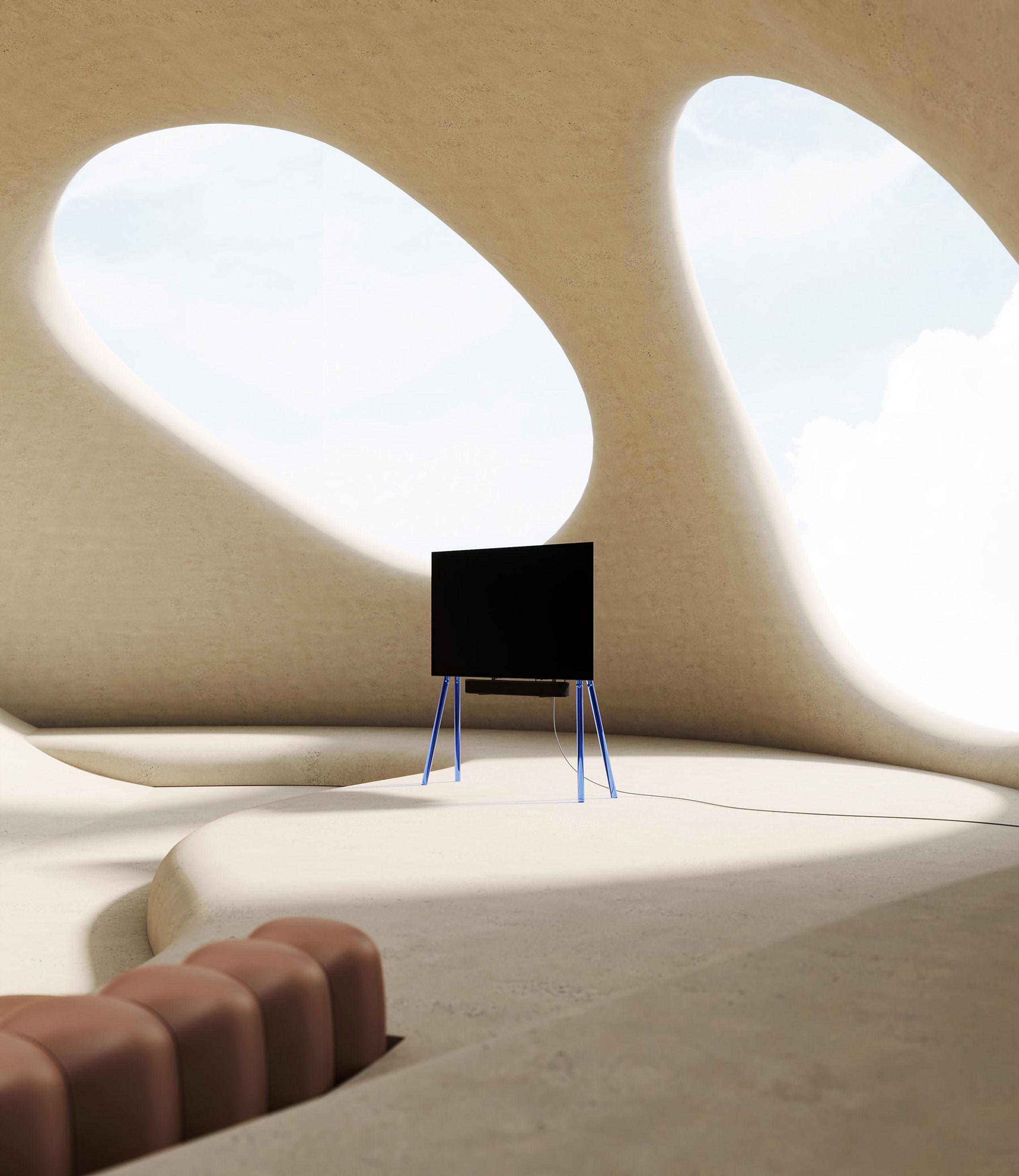 Jalg - TV Stand - Tv-stand Jalg / Acrylic 42''-55'' - blue