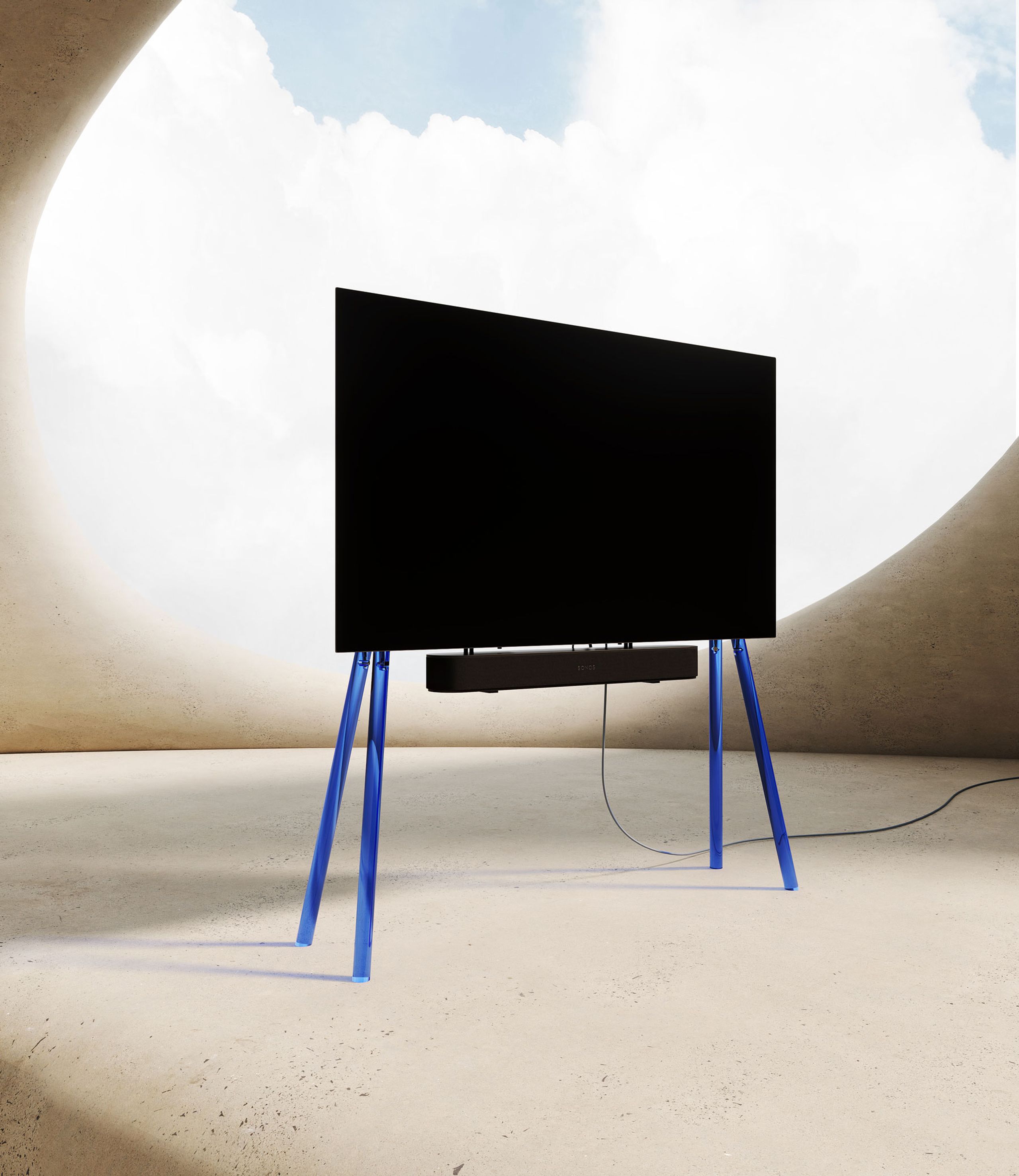 Jalg - TV Stand - Tv-stand Jalg / Acrylic 42''-55'' - blue