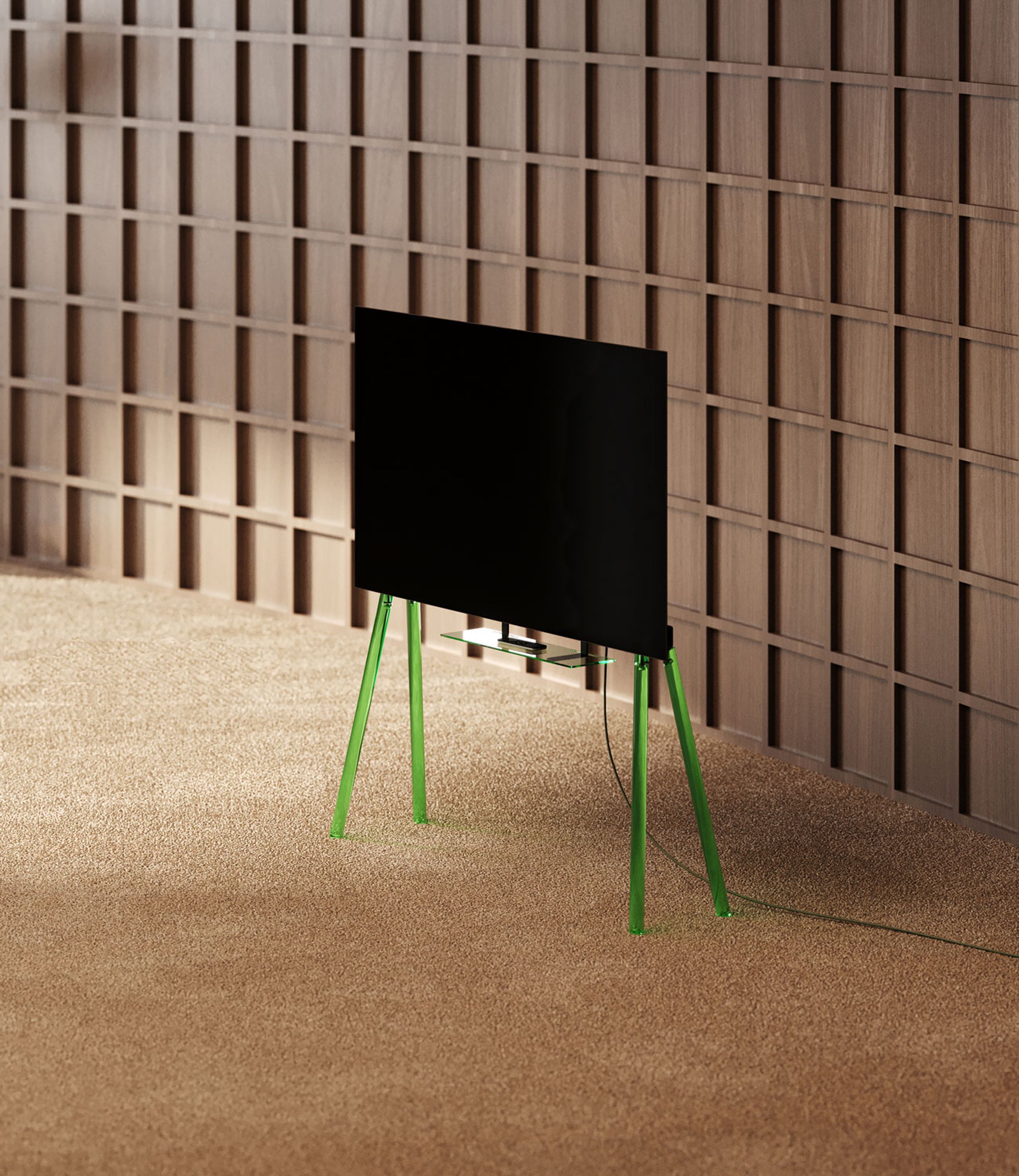 Jalg - Podstawa pod telewizor - Tv-stand Jalg / Acrylic 42''-55'' - green