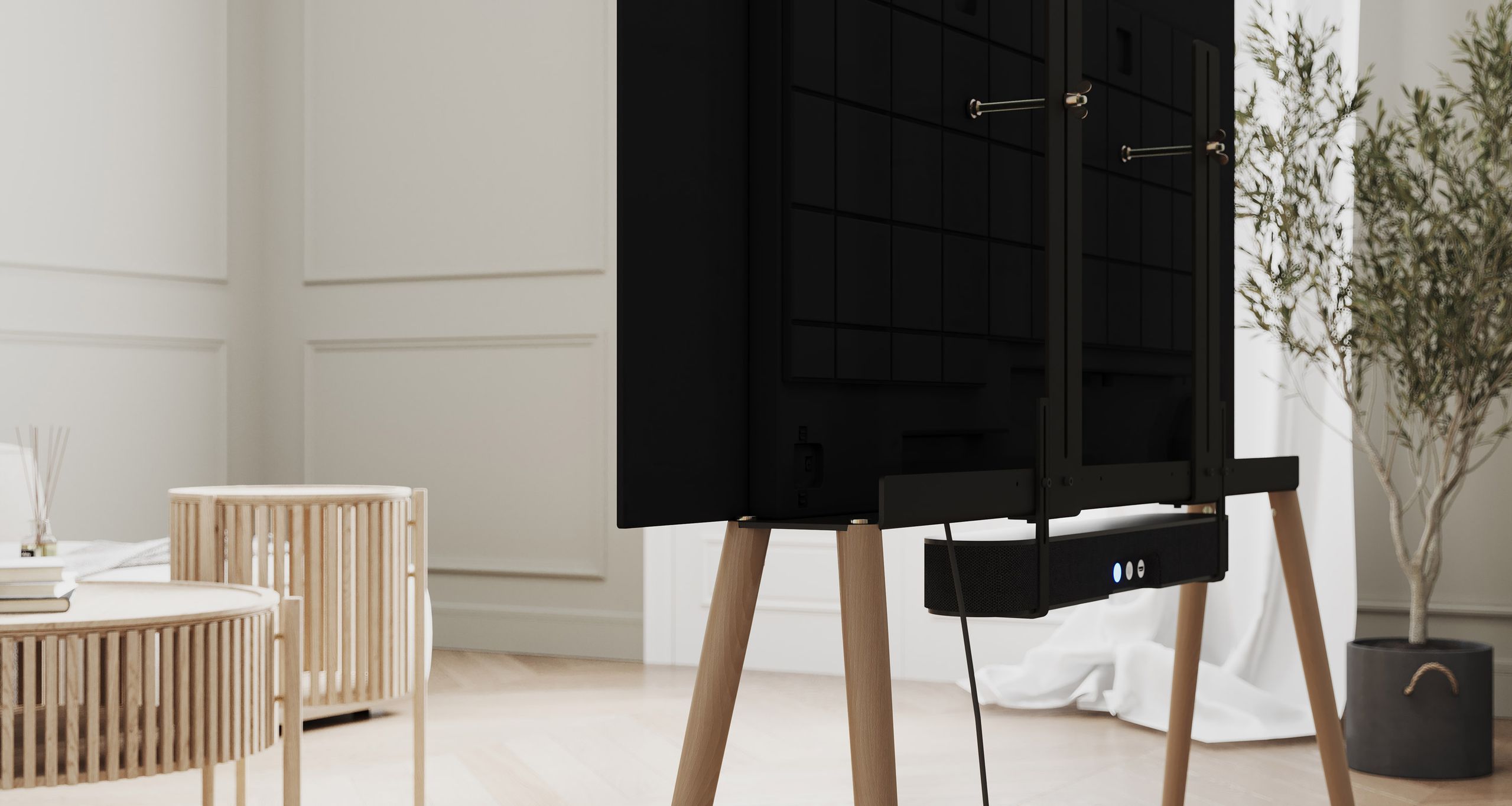 Jalg - TV-meubel - Tv-stand Jalg / Wooden 42''-55'' - natural birch