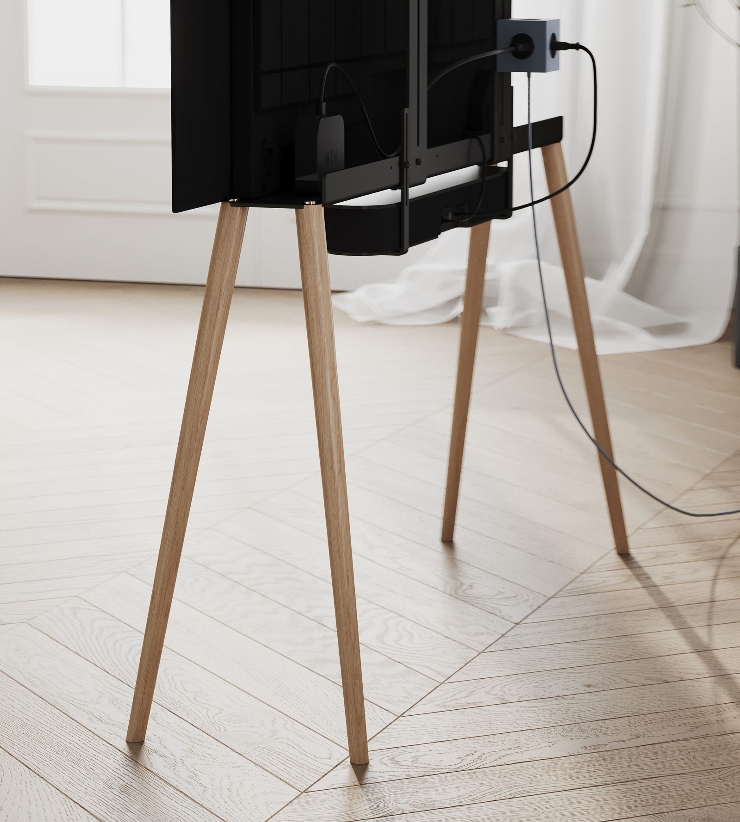 Jalg - Soporte de TV - Tv-stand Jalg / Xl 55''-77'' - natural oak