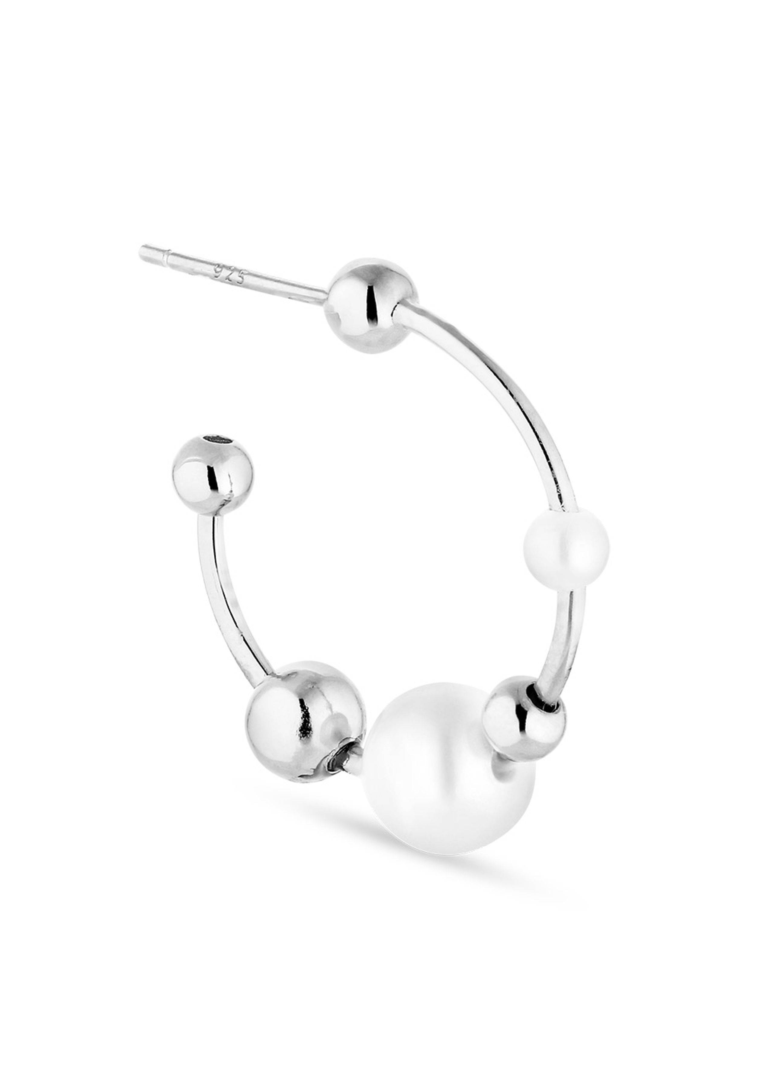 Jane Kønig - Örhänge - Atomic Pearl Hoop - Silver