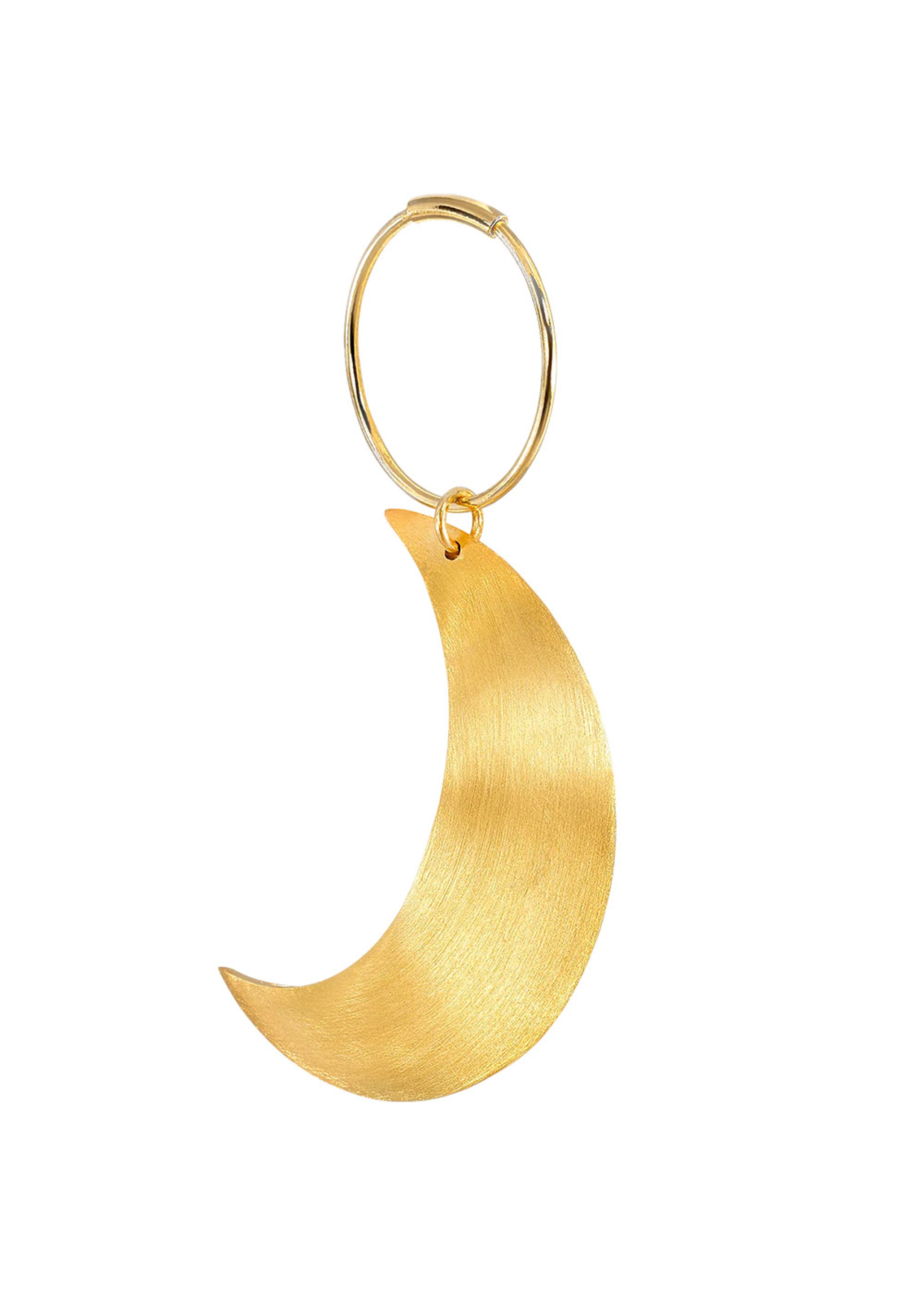 Jane Kønig - Ørering - Big Half Moon Creole - Gold
