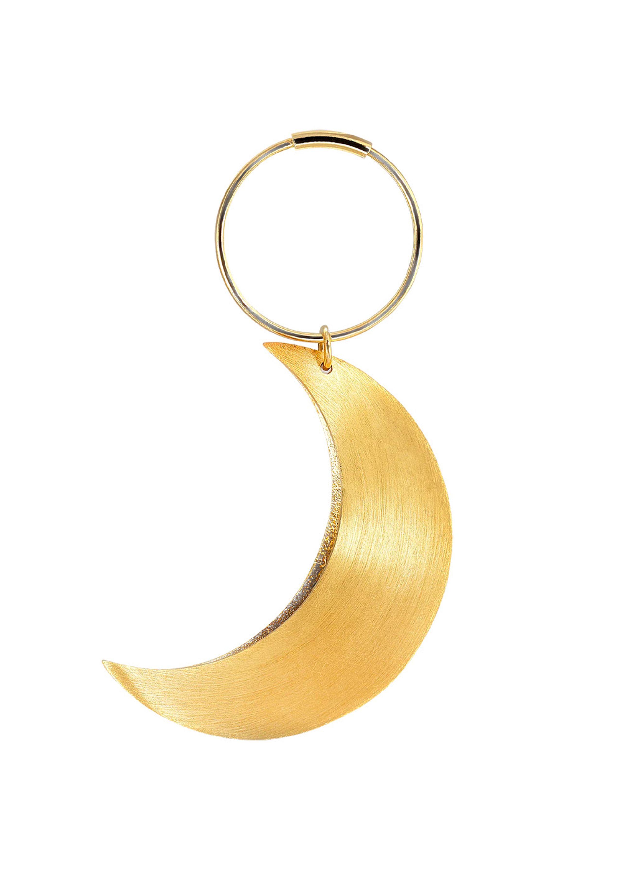 Jane Kønig - Ørering - Big Half Moon Creole - Gold